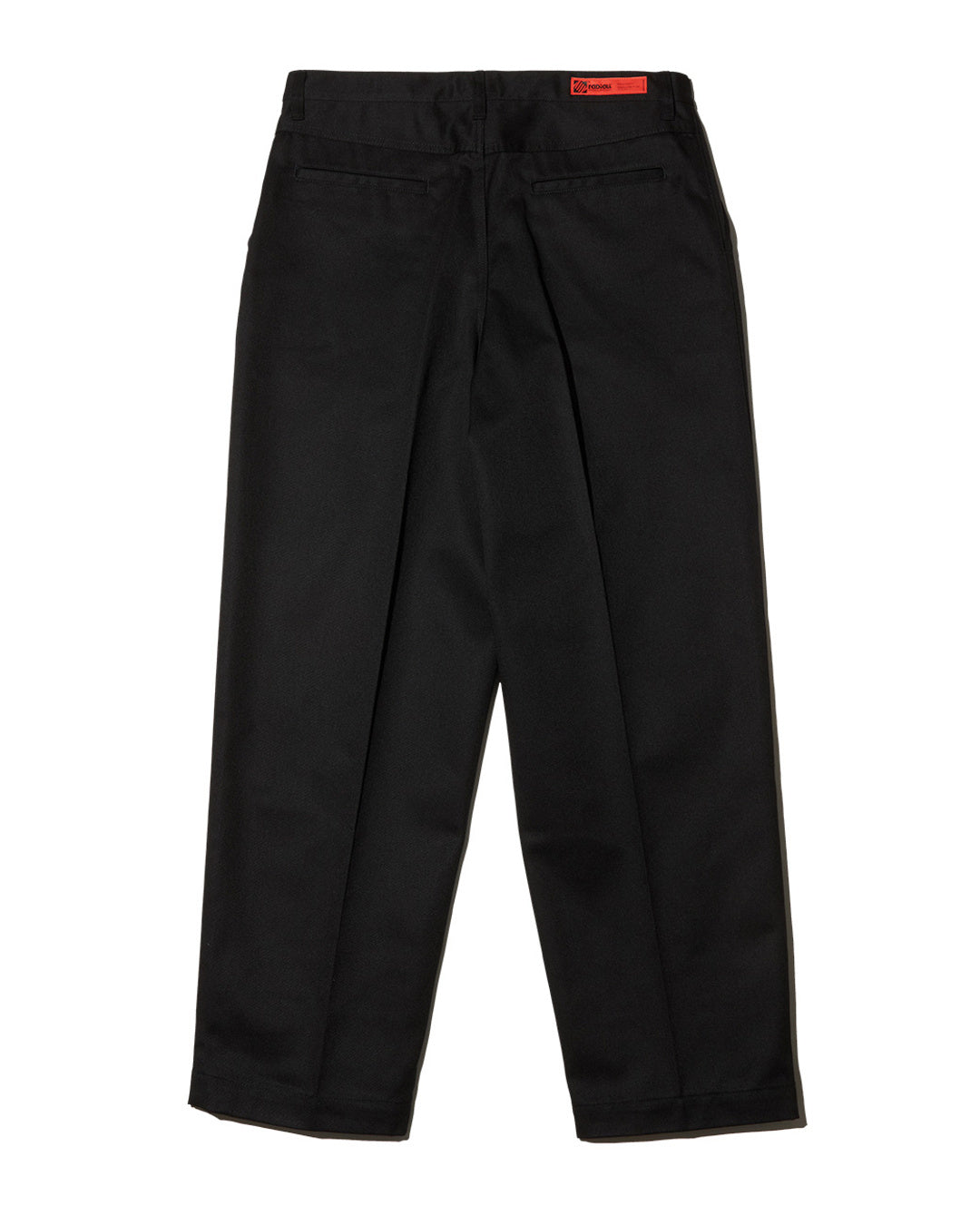 RADIALL | CNQ MOTOWN - WIDE TAPERED FIT PANTS - Black