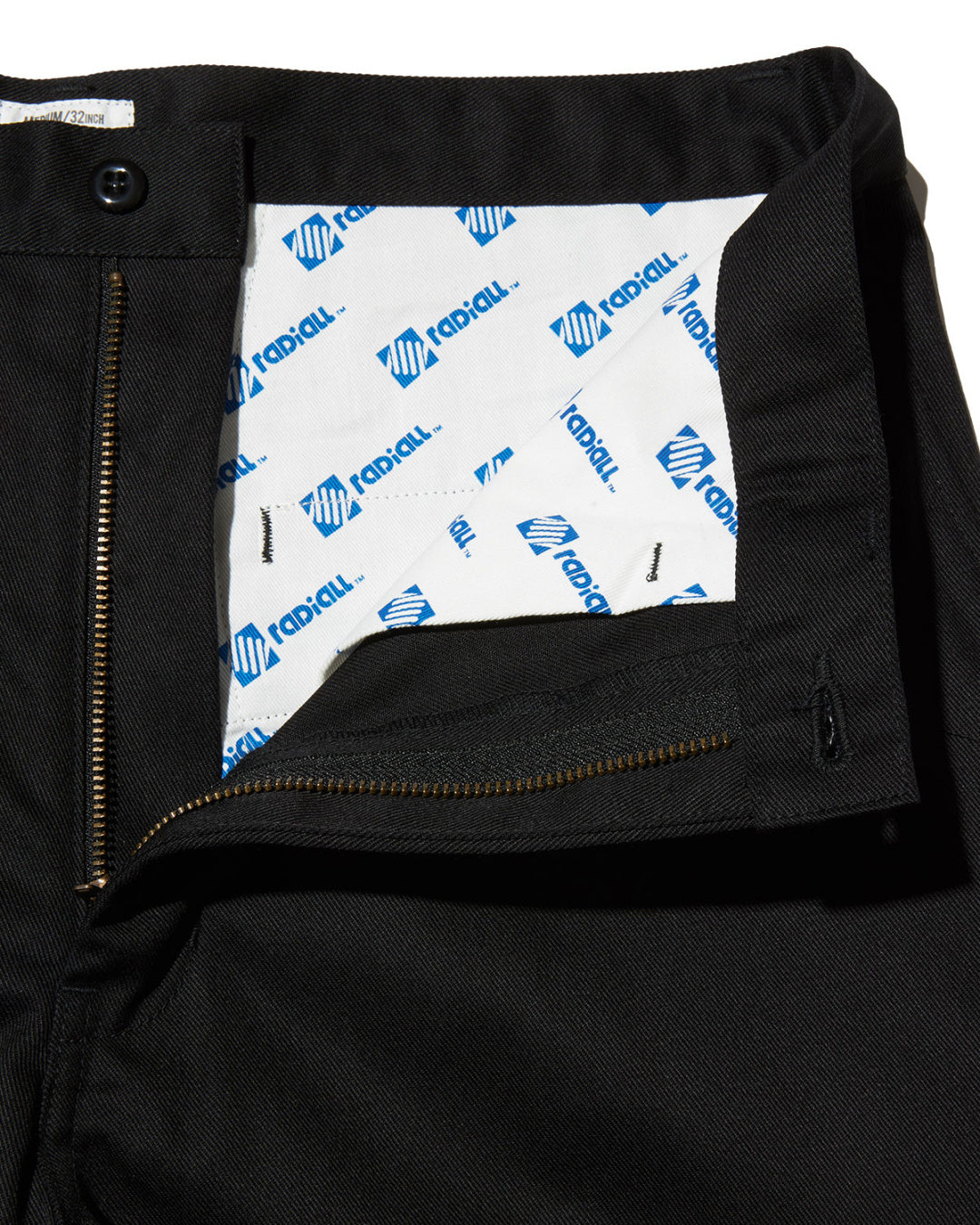 RADIALL | CNQ MOTOWN - WIDE TAPERED FIT PANTS - Black