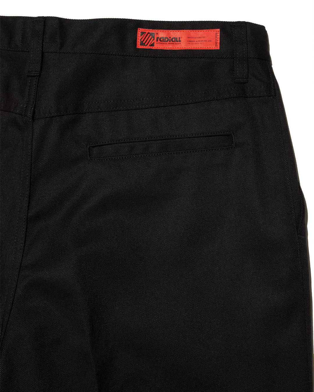 RADIALL | CNQ MOTOWN - WIDE TAPERED FIT PANTS - Black