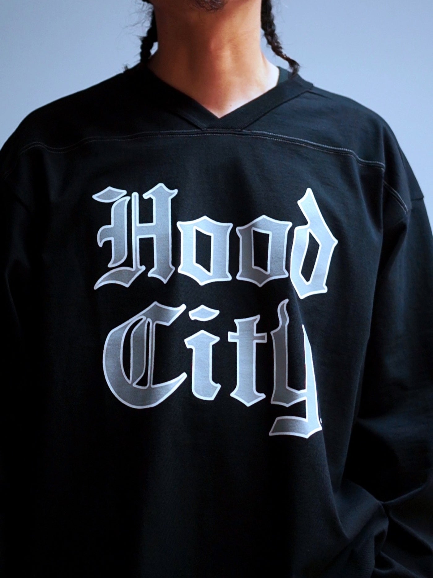 RADIALL | HOOD CITY - FOOTBALL T-SHIRT CROPPED SLEEVE - Black