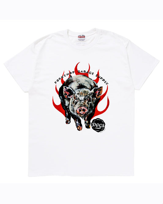 PORKCHOP | MASA SCULP TEE C - White