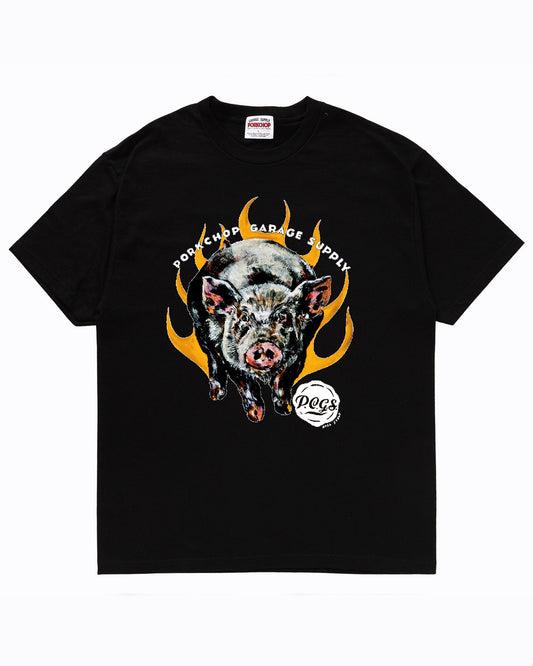 PORKCHOP | MASA SCULP TEE C - Black