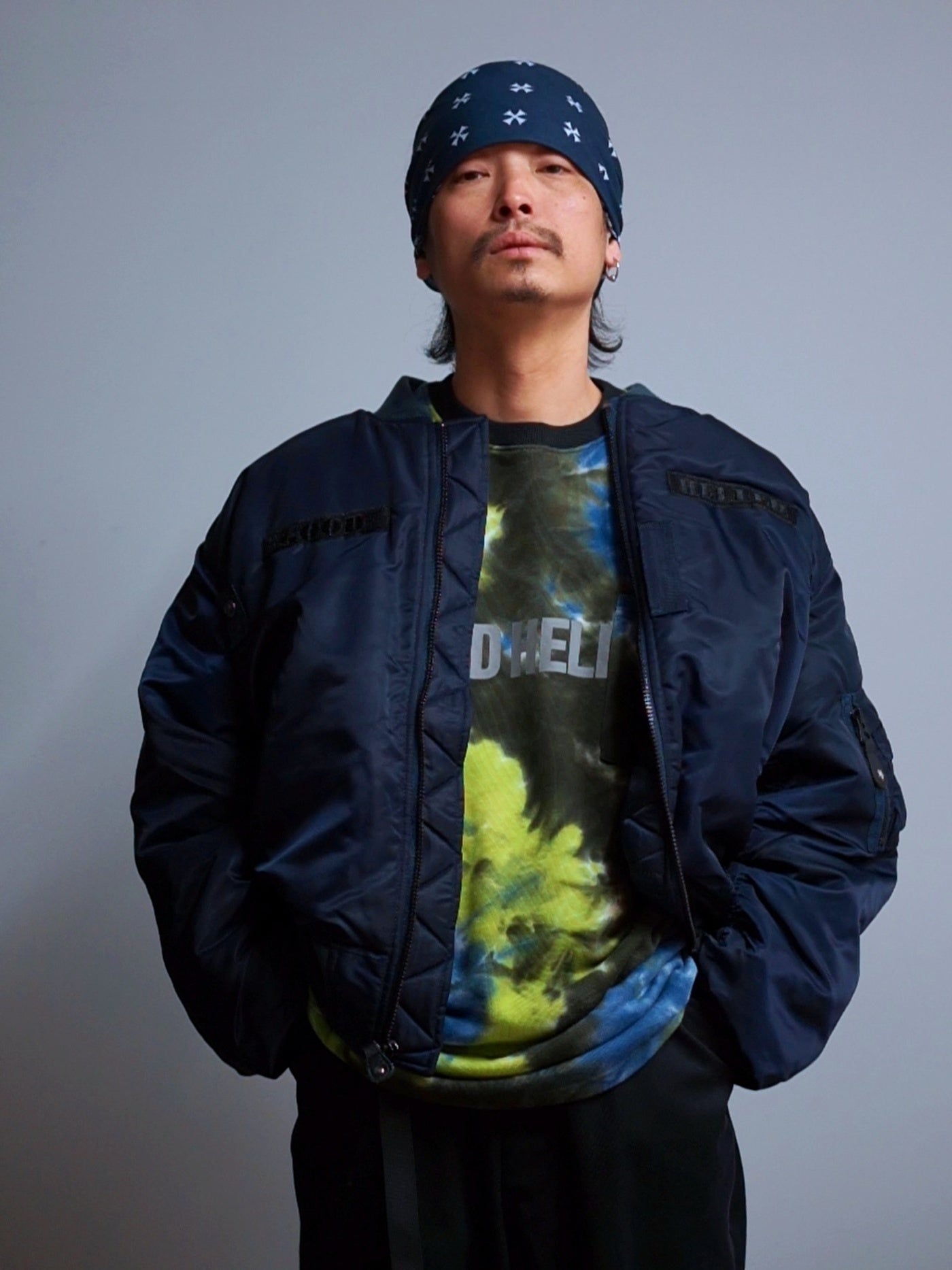 GOOD HELLER | GH WAPPEN MA-1 FLIGHT JACKET - Dark Navy