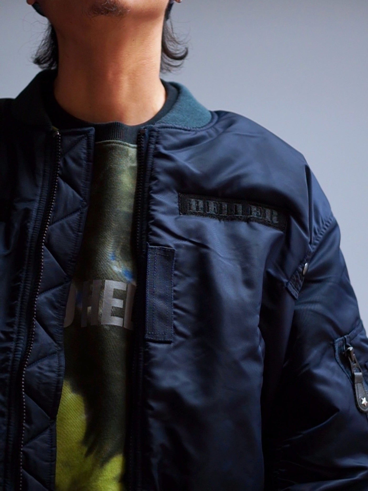GOOD HELLER | GH WAPPEN MA-1 FLIGHT JACKET - Dark Navy