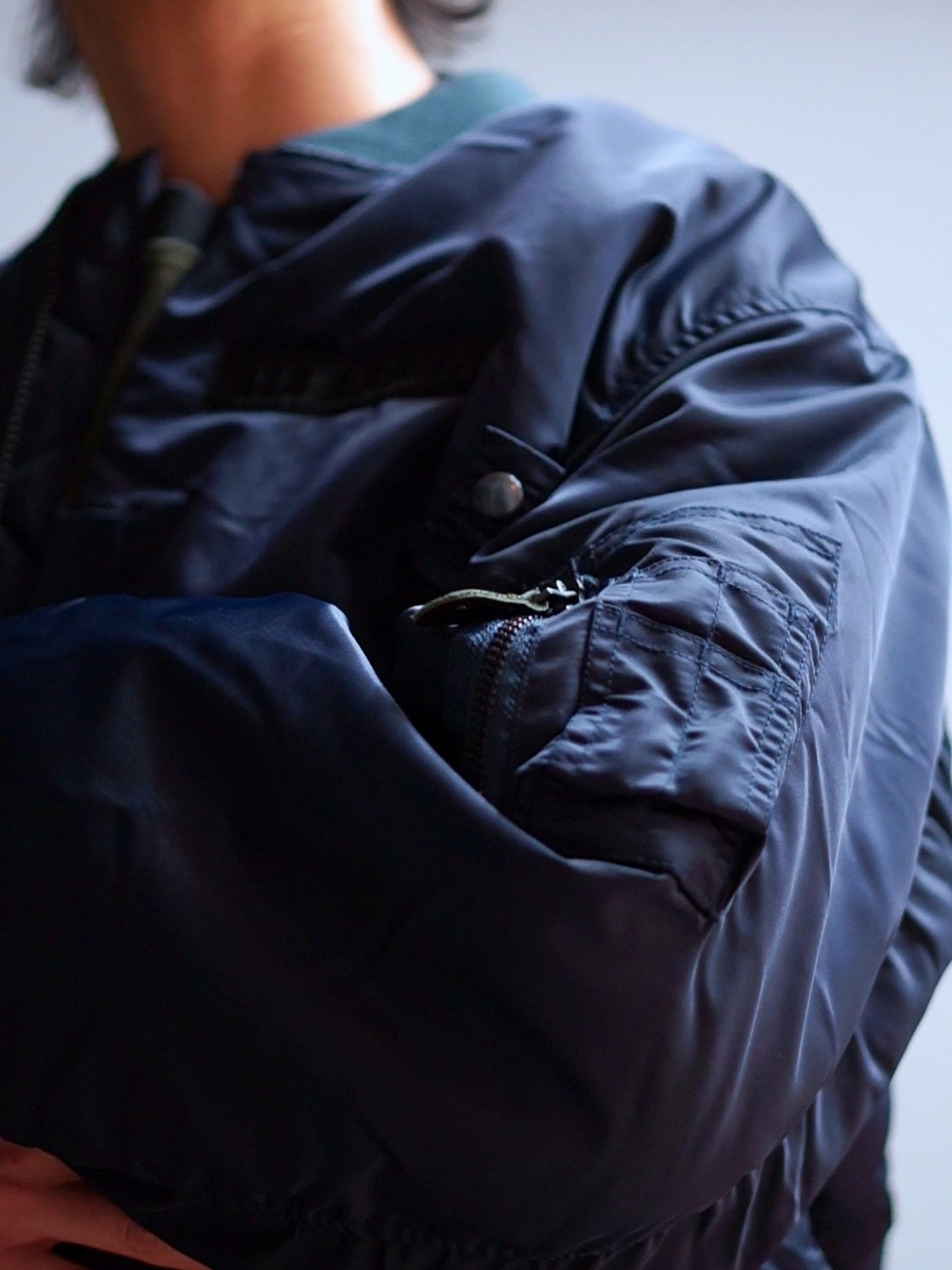 GOOD HELLER | GH WAPPEN MA-1 FLIGHT JACKET - Dark Navy