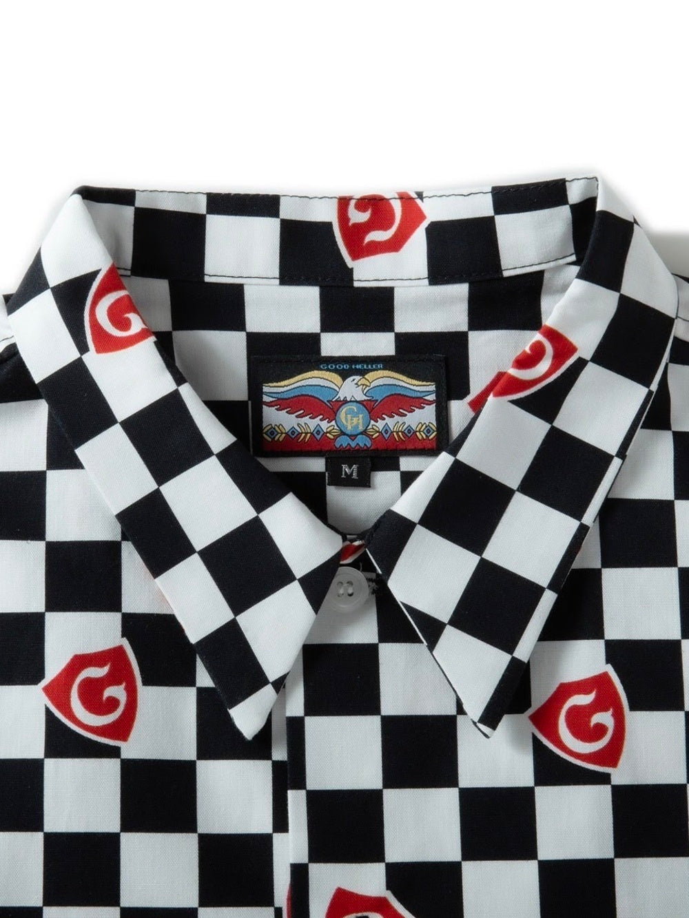 GOOD HELLER | GH CHECKERED FLAG DRIPPING LOGO WAPPEN S/S SHIRT