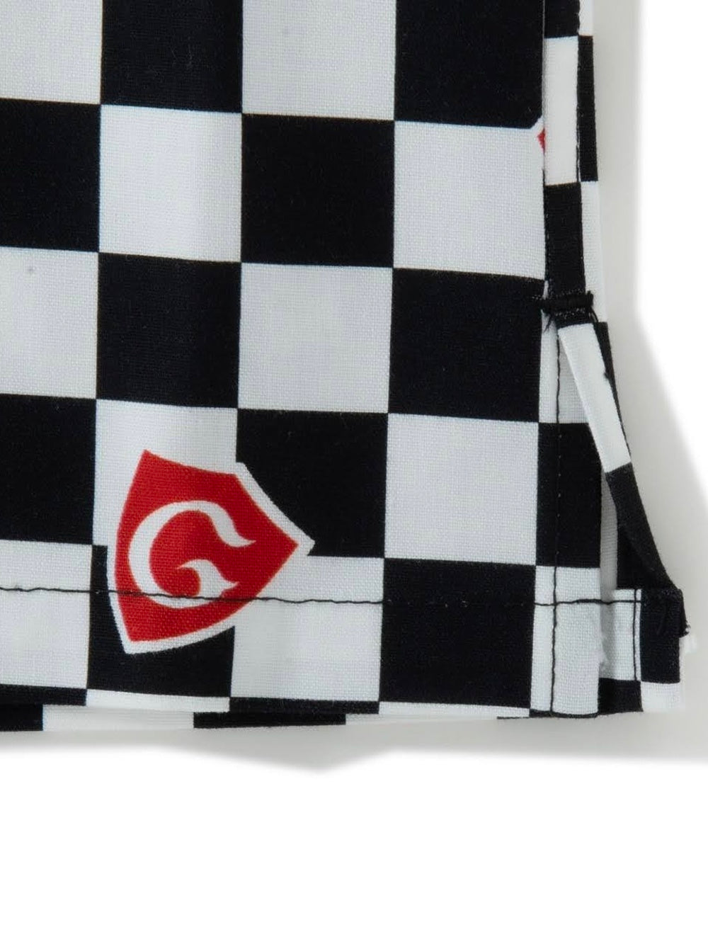 GOOD HELLER | GH CHECKERED FLAG DRIPPING LOGO WAPPEN S/S SHIRT