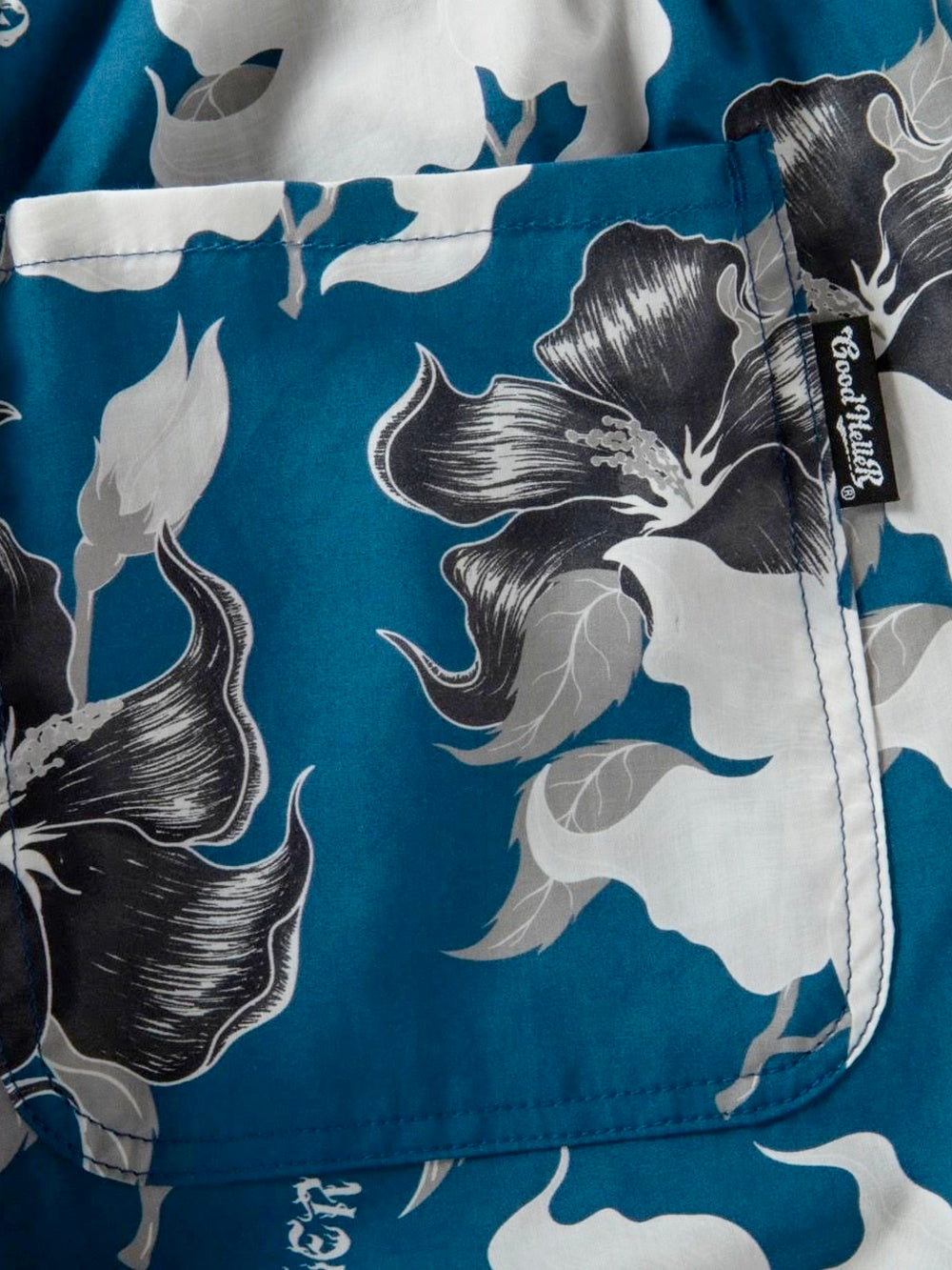 GOOD HELLER | FIRE FLOWER PATTERN EASY SHORTS - Navy