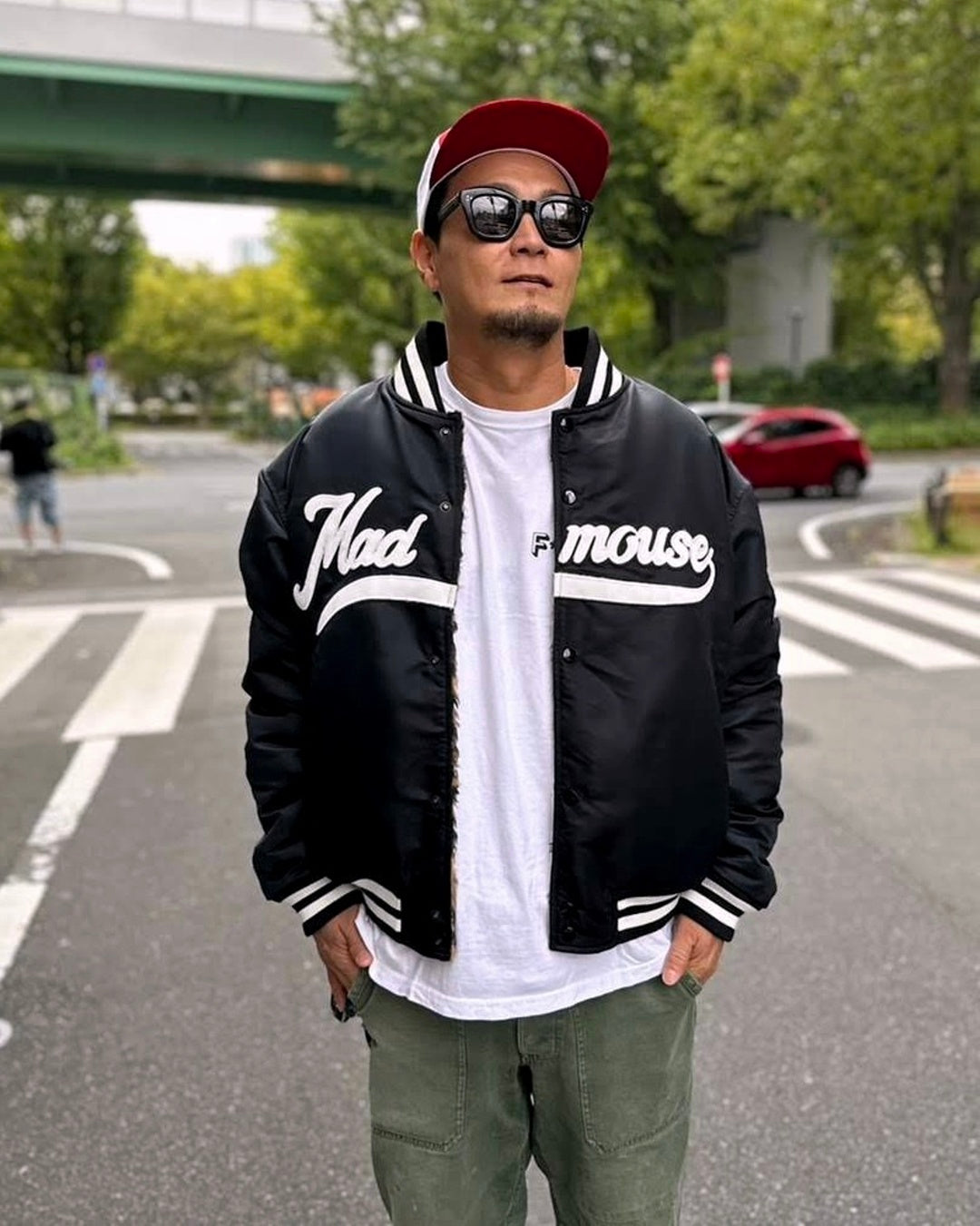 MAD MOUSE COMIC | Reversible Stadium Jacket - Black