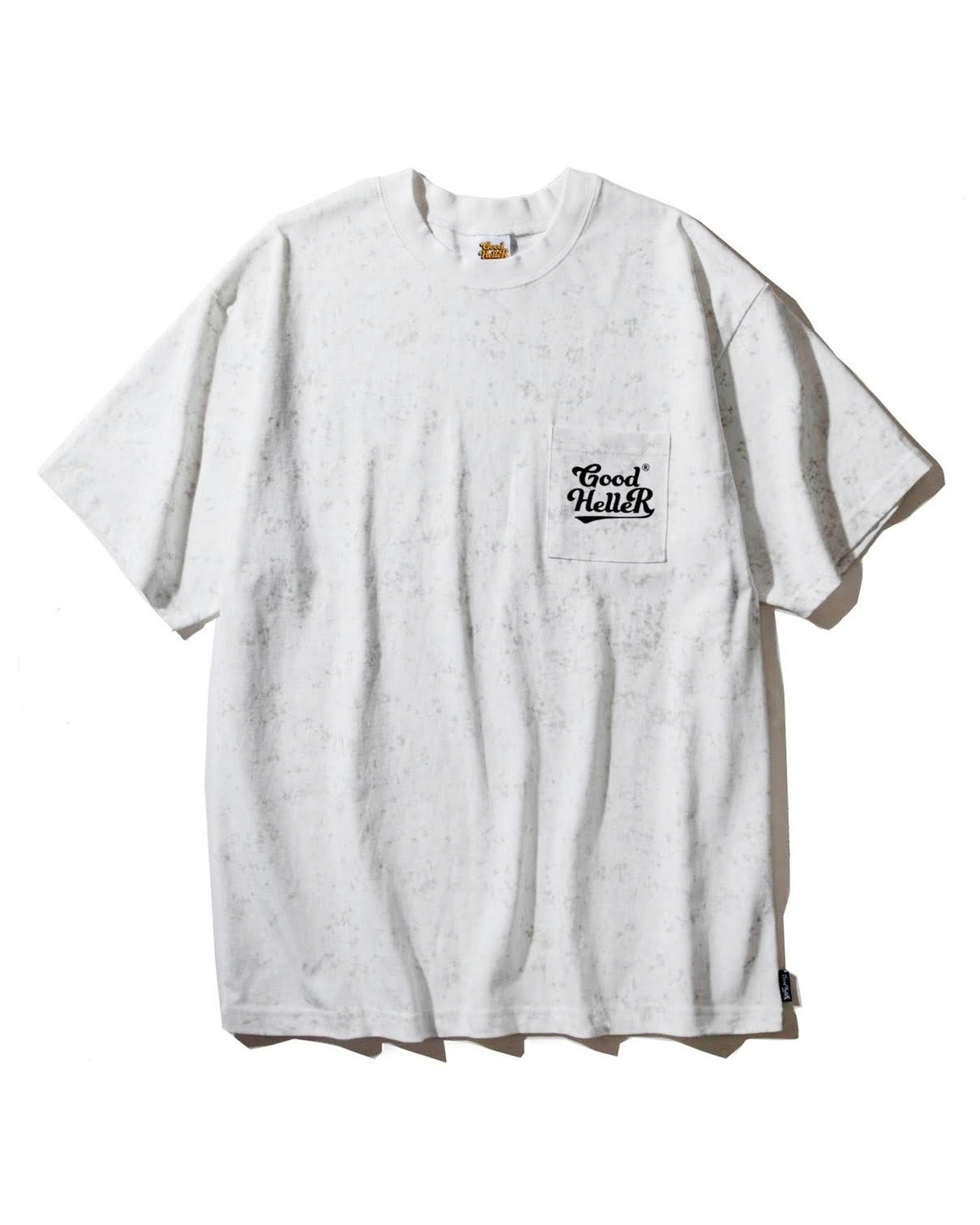 GOOD HELLER | BATTICK DYEING POCKET S/S T-SHIRT - White