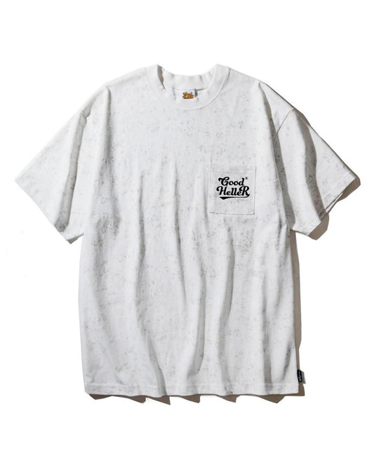 GOOD HELLER | BATTICK DYEING POCKET S/S T-SHIRT - White