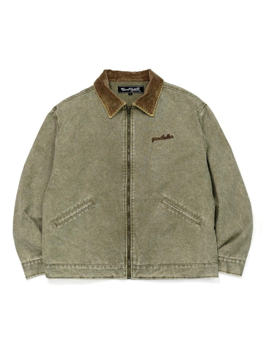 【10.25 (Sat) 12:00 Release】GOOD HELLER | HEAVY CANVAS DETROIT TYPE JACKET - Faded Olive