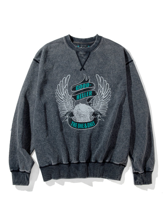 GOOD HELLER | LIMITED EAGLE LOGO USED CREW SWEAT