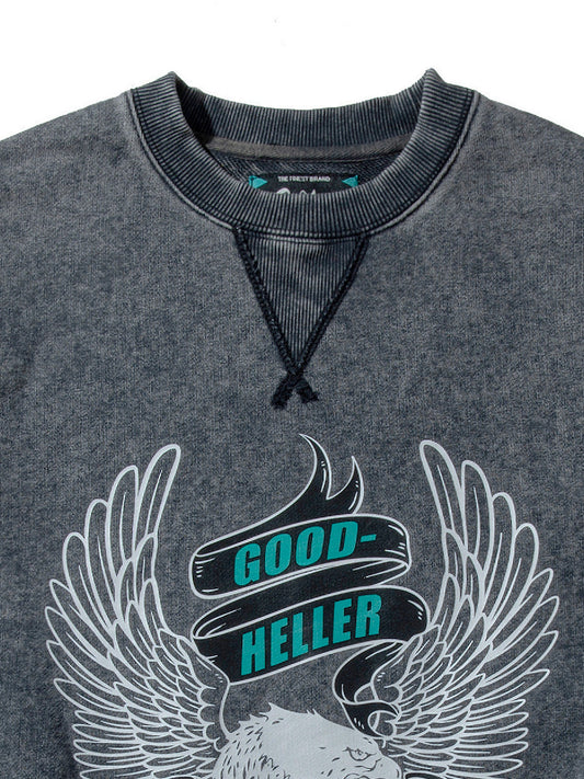 GOOD HELLER | LIMITED EAGLE LOGO USED CREW SWEAT