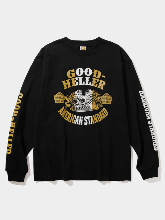 GOOD HELLER | AMERICAN EAGLE L/S T-SHIRT - Black