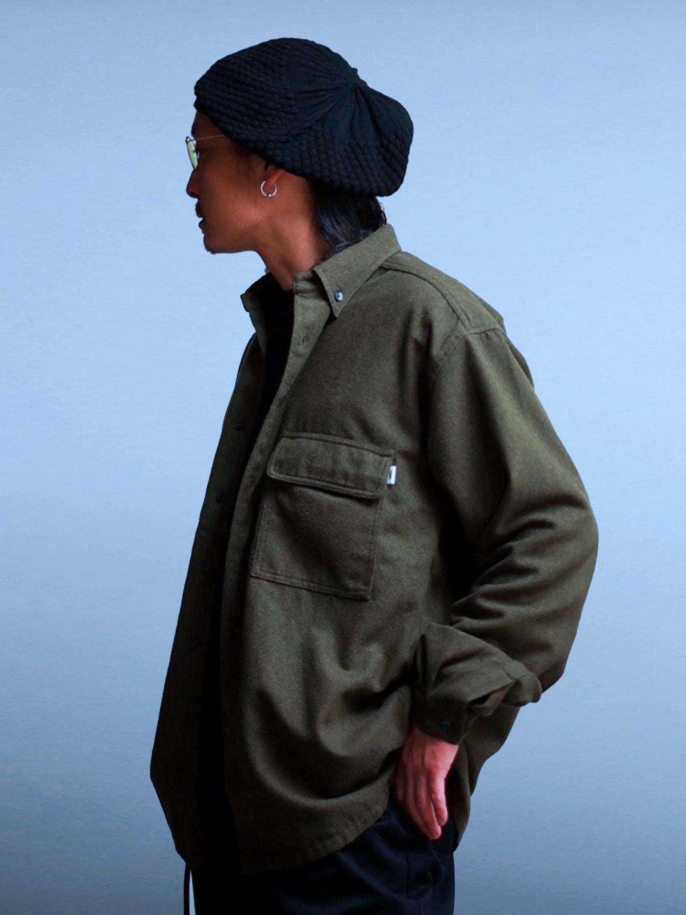 WAX | WOOL MIX HEAVY OZ SHIRTS - Olive