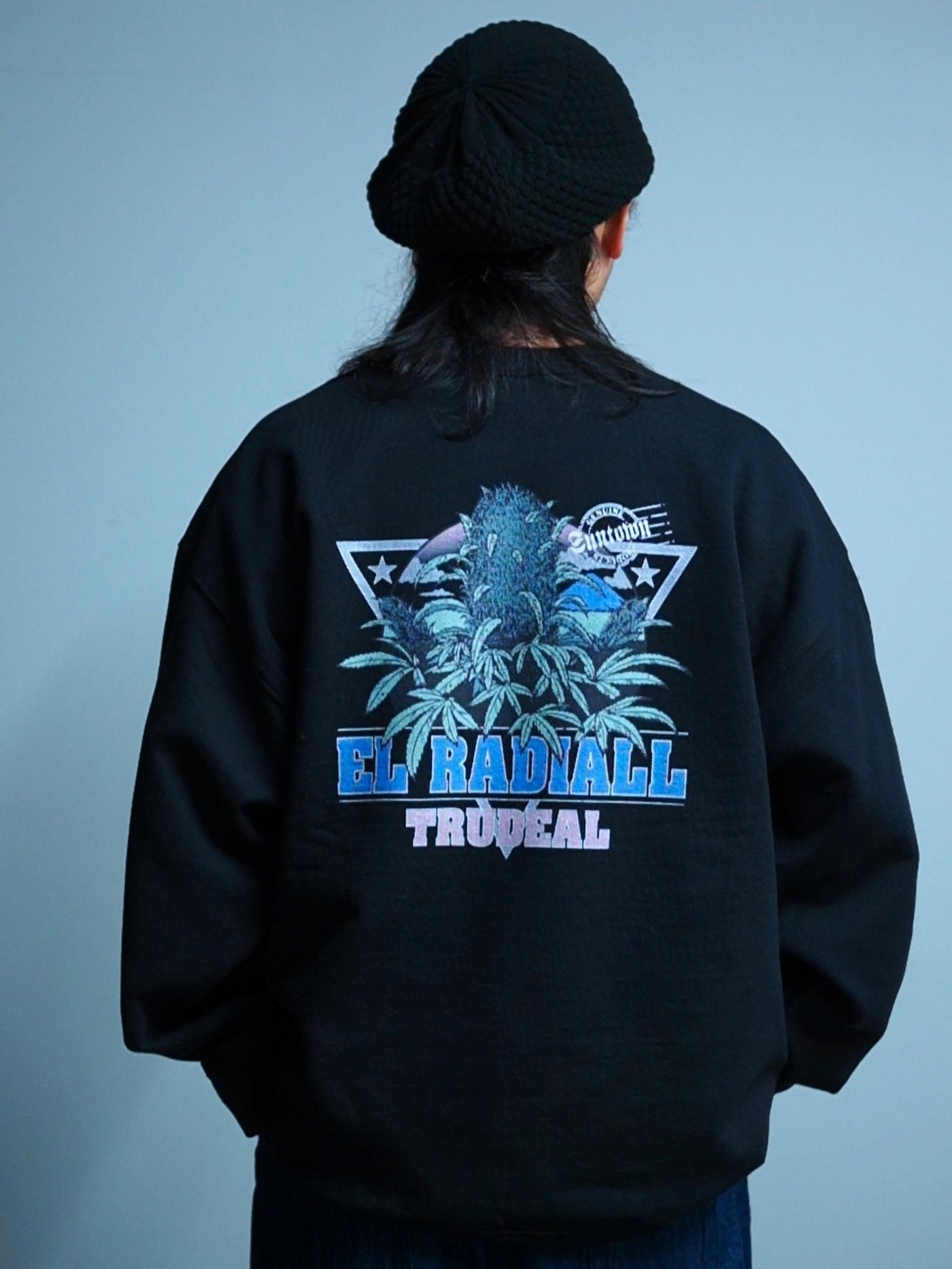 RADIALL | TRUE DEAL POT - CREW NECK SWEATSHIRT L/S - Black