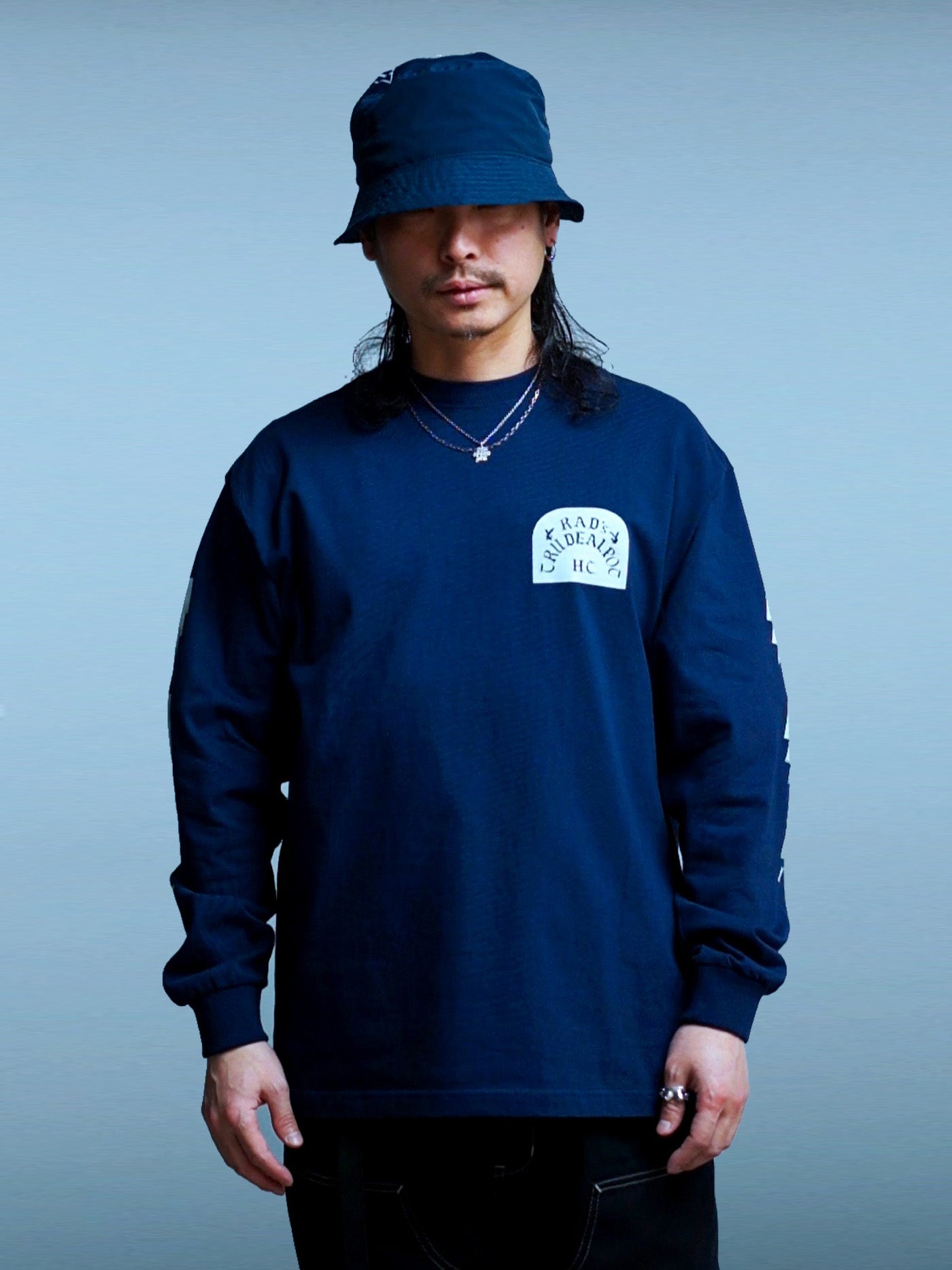 RADIALL | TOMBSTONE - CREW NECK T-SHIRT L/S - Navy