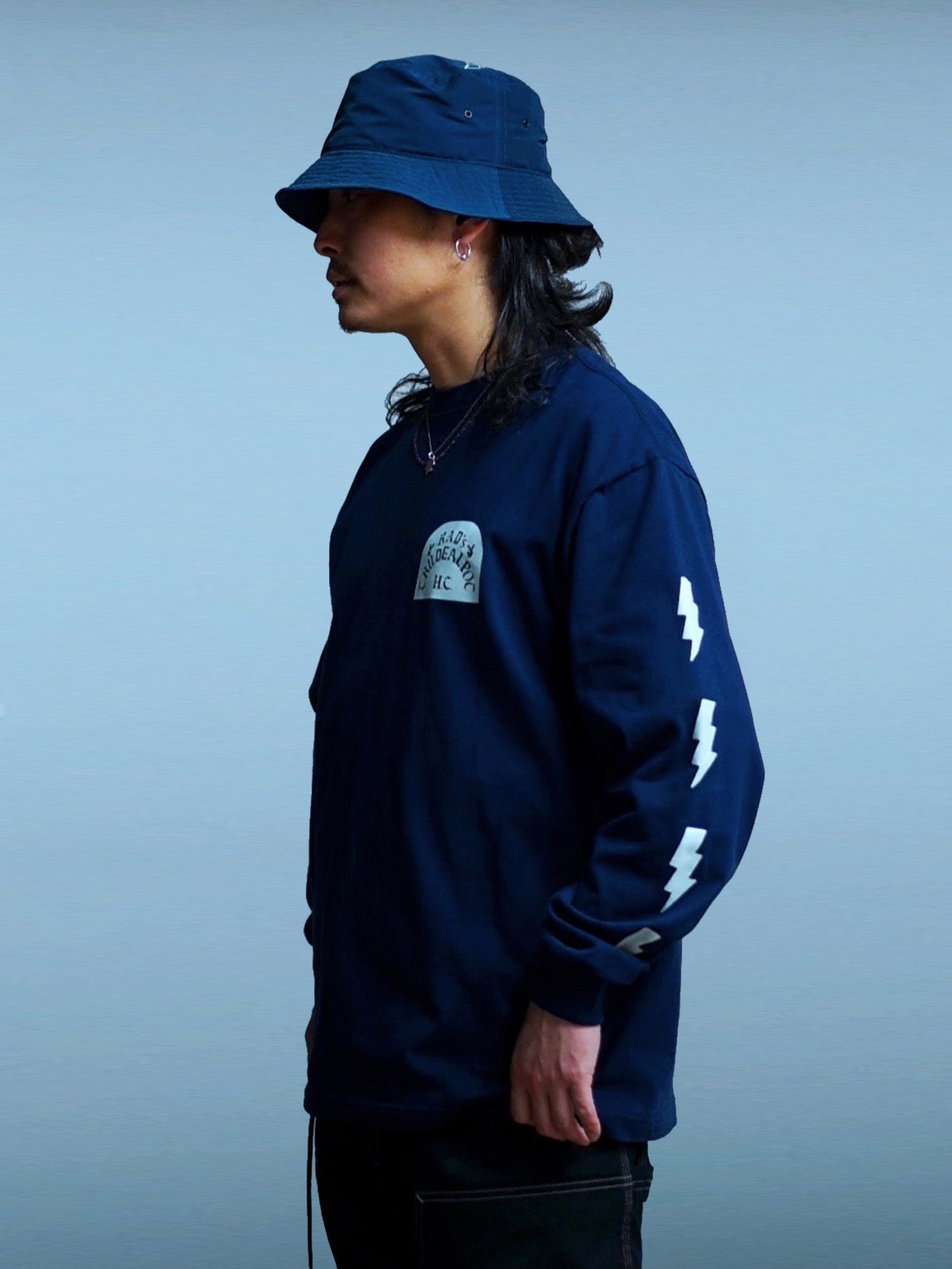RADIALL | TOMBSTONE - CREW NECK T-SHIRT L/S - Navy
