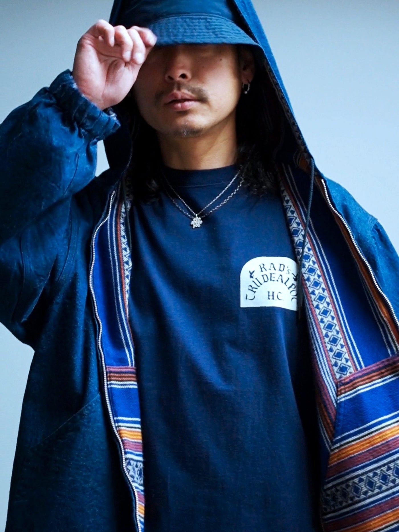 RADIALL | TOMBSTONE - CREW NECK T-SHIRT L/S - Navy