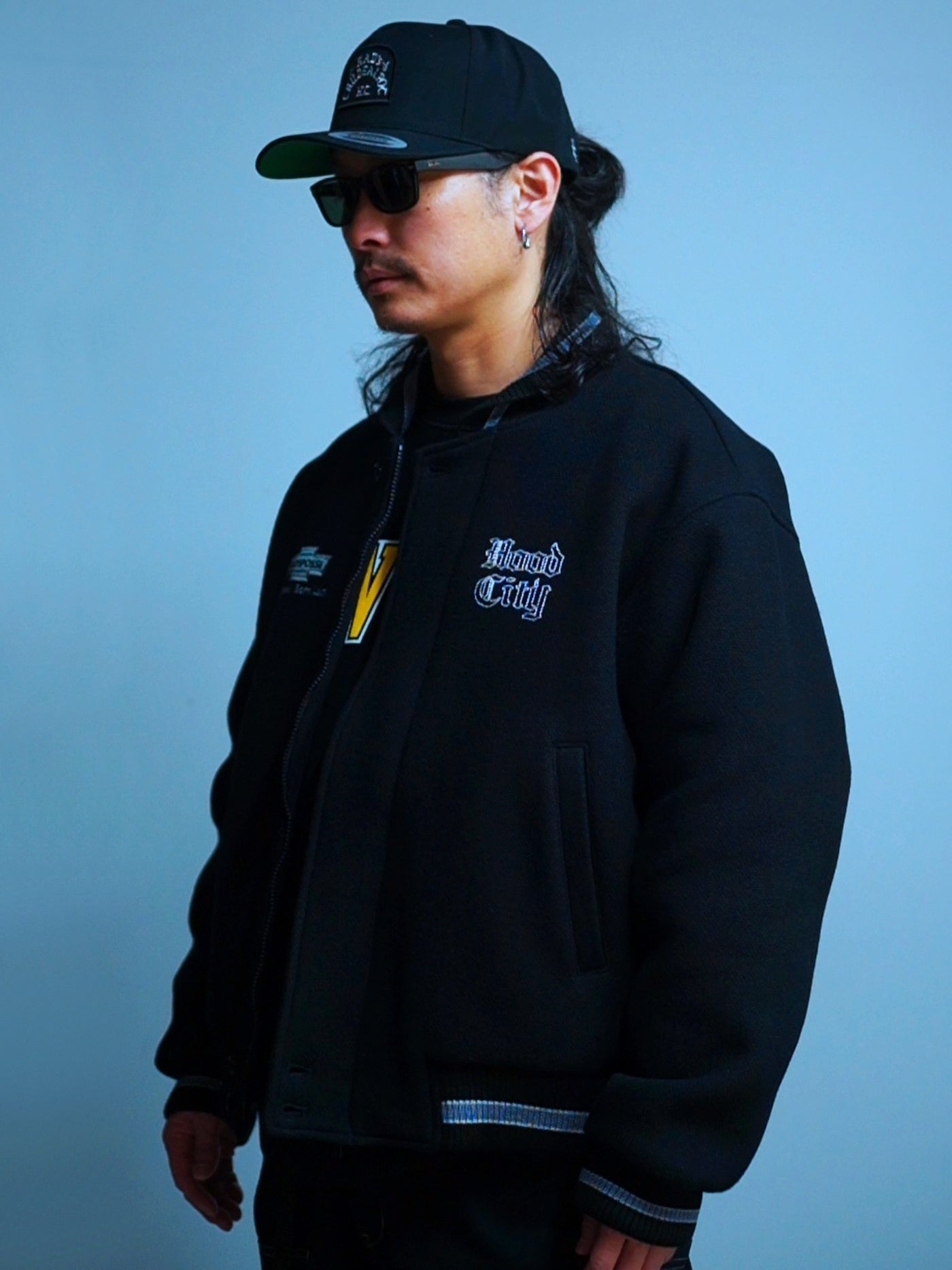 RADIALL | HOOD CITY - VARSITY JACKET - Black