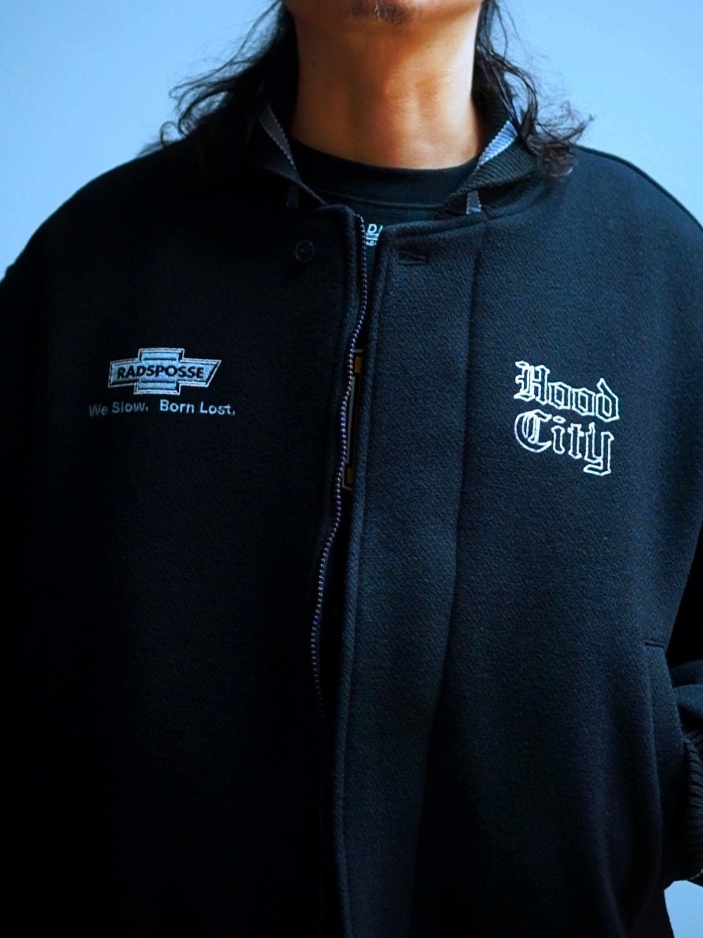 RADIALL | HOOD CITY - VARSITY JACKET - Black