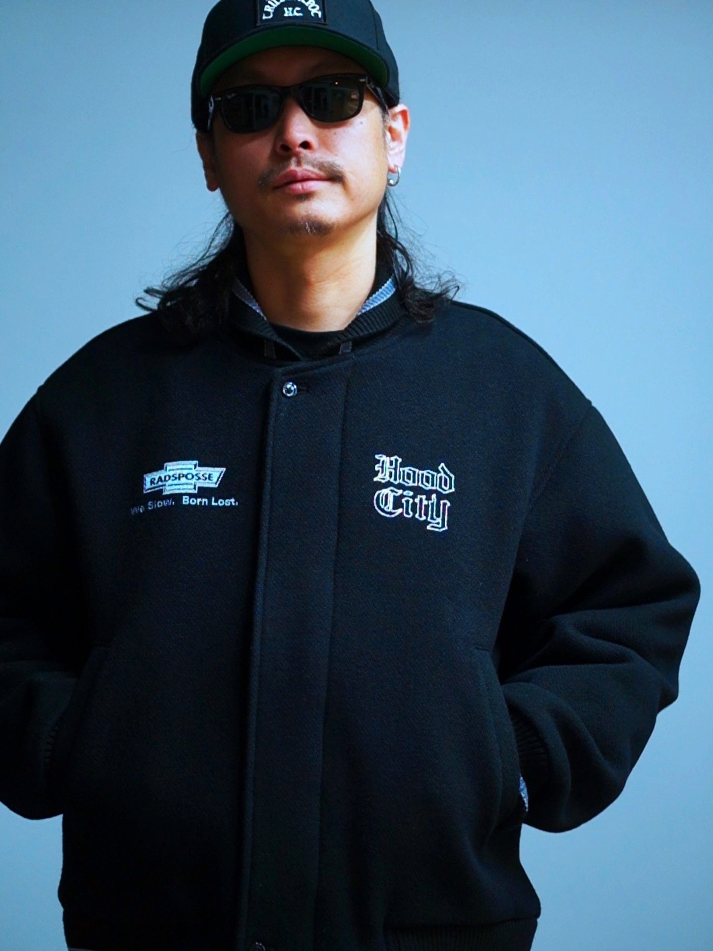 RADIALL | HOOD CITY - VARSITY JACKET - Black