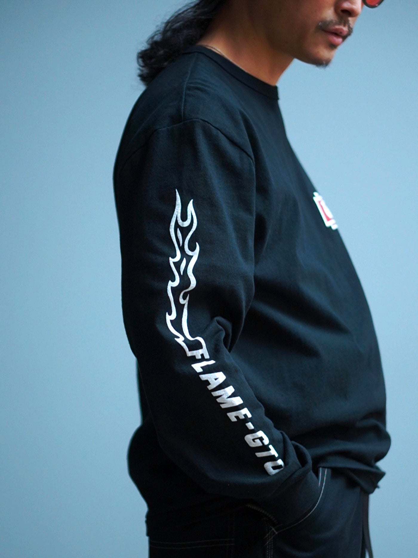 WEIRDO | FLAME - L/S T-SHIRTS - Black