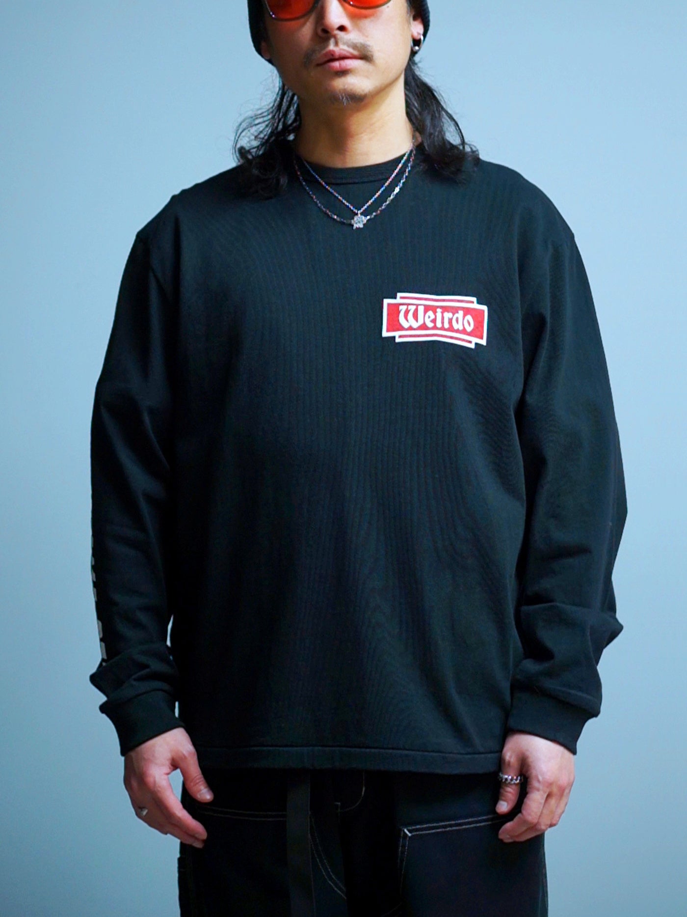 WEIRDO | FLAME - L/S T-SHIRTS - Black
