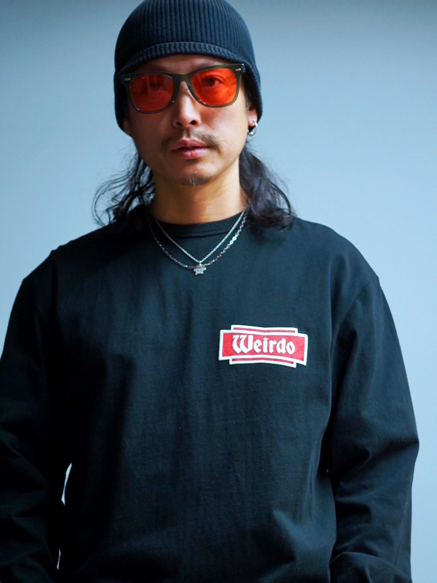 WEIRDO | FLAME - L/S T-SHIRTS - Black