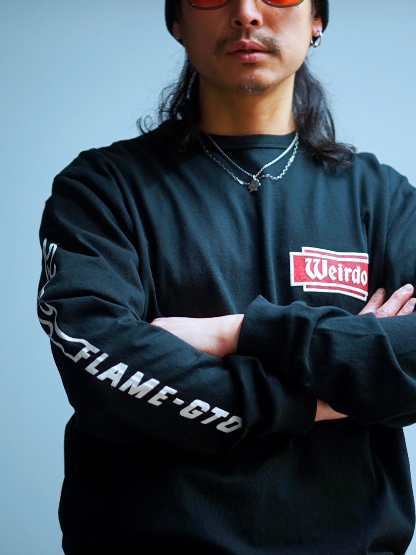 WEIRDO | FLAME - L/S T-SHIRTS - Black