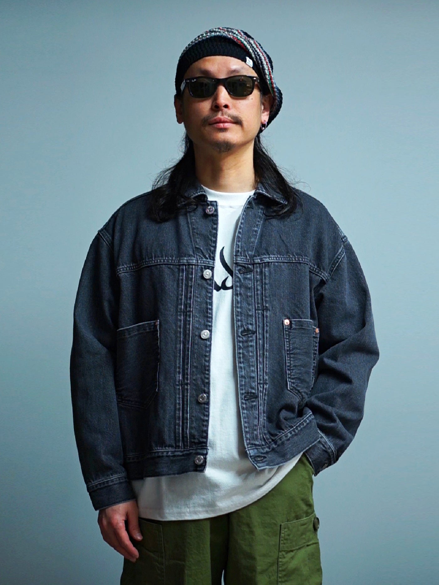 RADIALL | Classic 350 Top - TRUCKER JACKET - Light Black