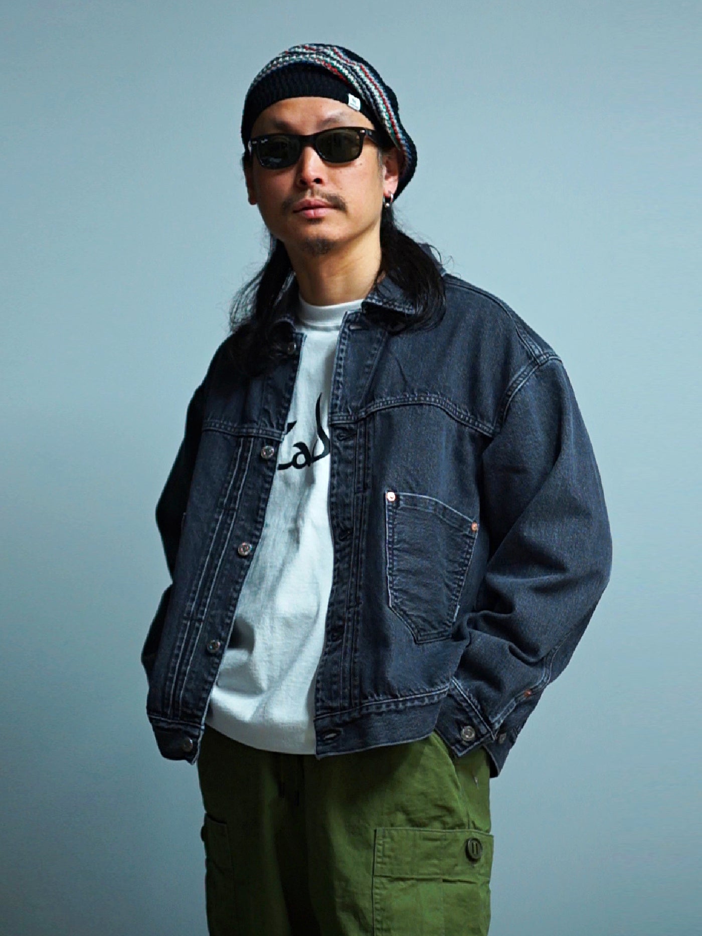 RADIALL | Classic 350 Top - TRUCKER JACKET - Light Black