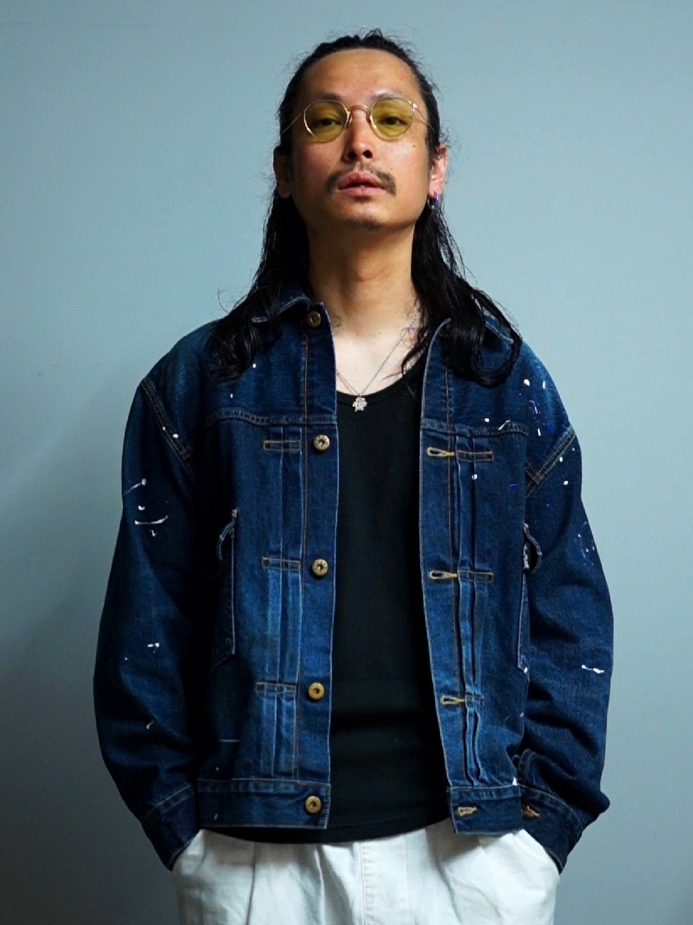 GOOD HELLER | 2ND TYPE USED WASHED WIDE DENIM JKT