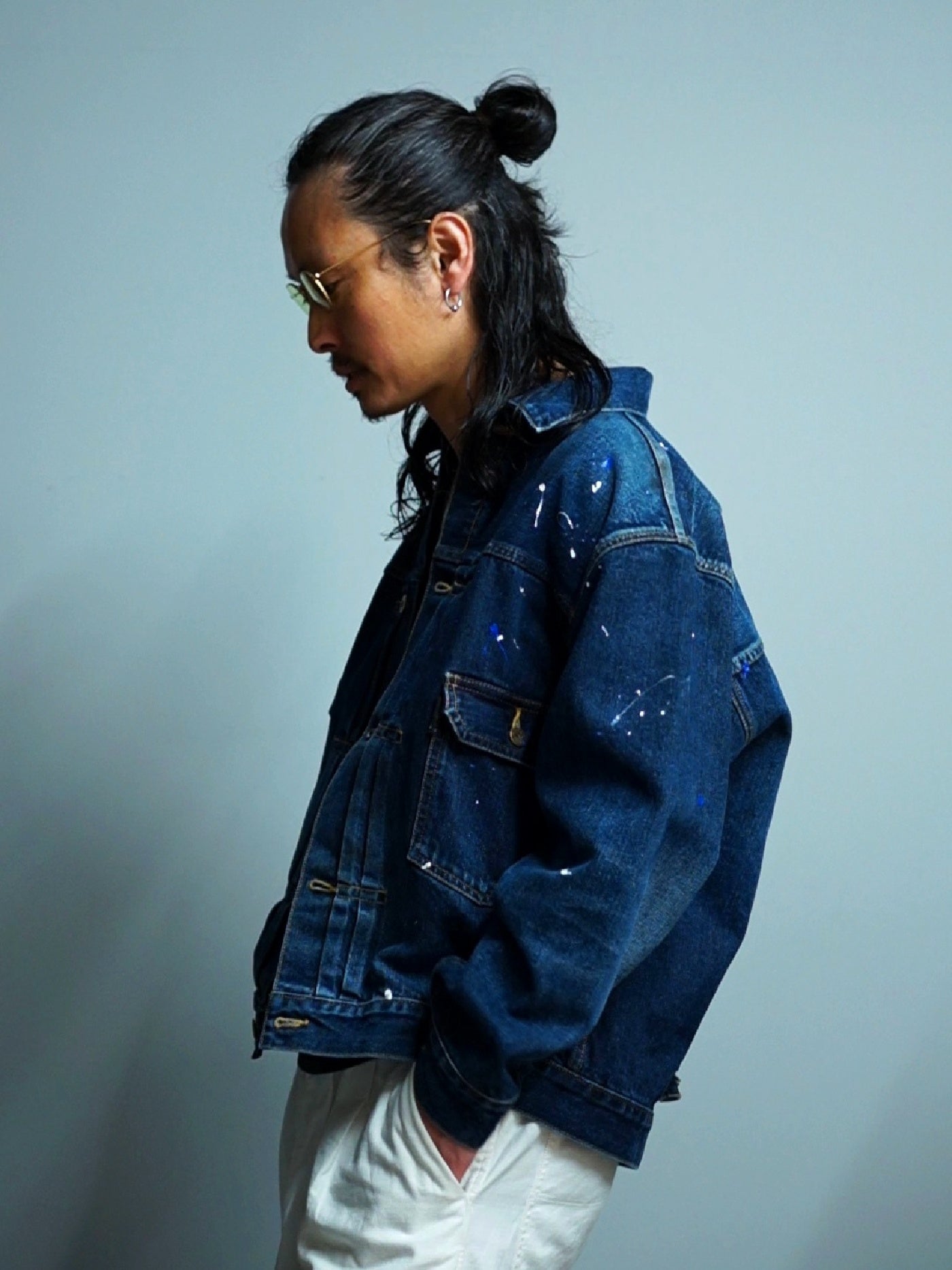 GOOD HELLER | 2ND TYPE USED WASHED WIDE DENIM JKT