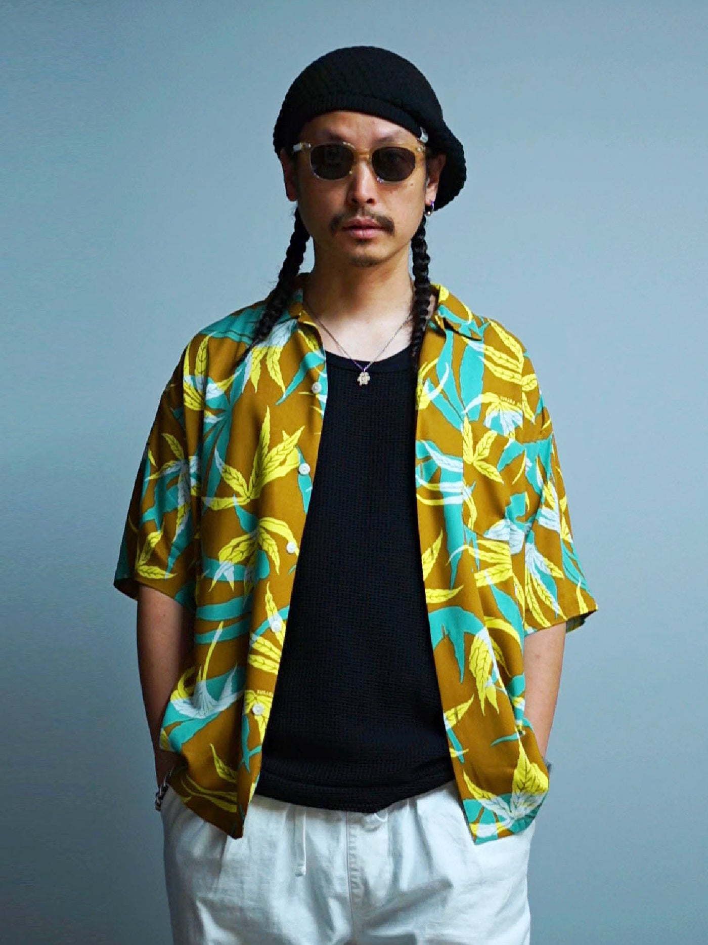 RADIALL | Into The Future - OPEN COLLARED SHIRT S/S - Brown