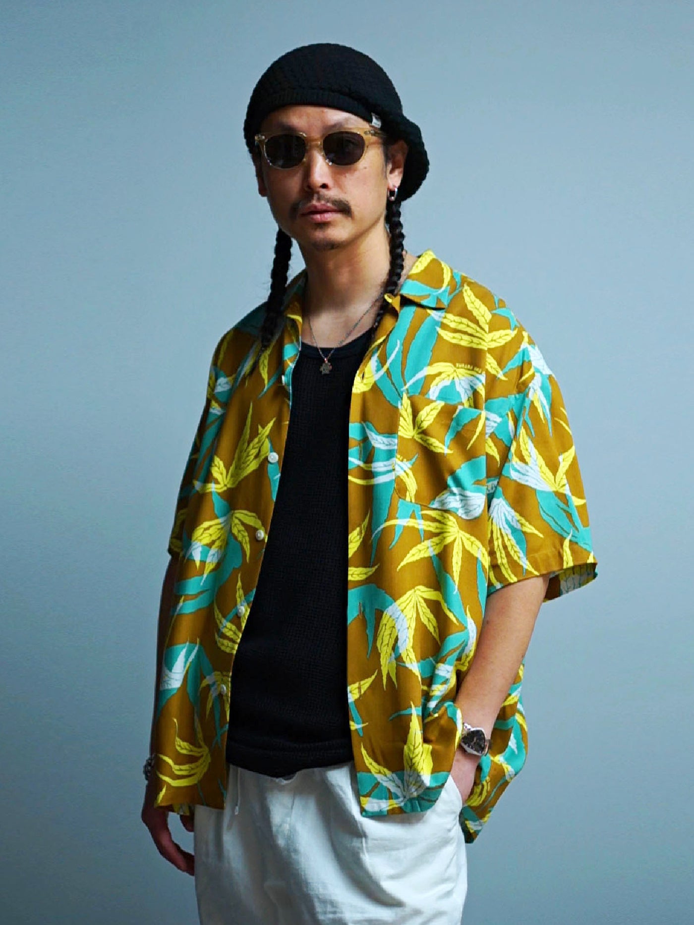 RADIALL | Into The Future - OPEN COLLARED SHIRT S/S - Brown