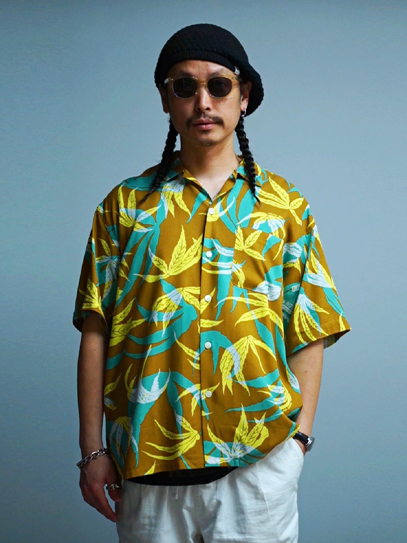 RADIALL | Into The Future - OPEN COLLARED SHIRT S/S - Brown