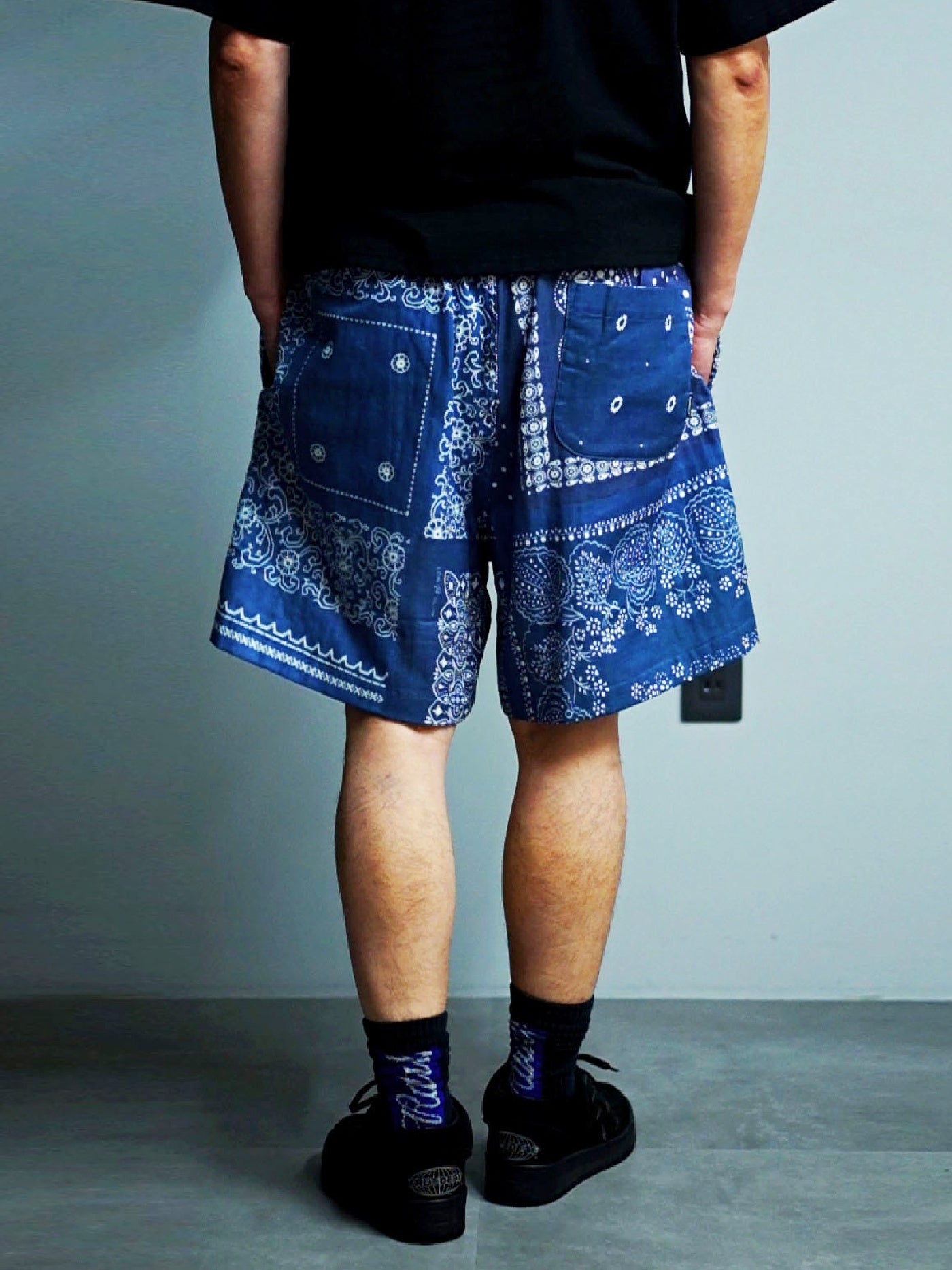 RADIALL | Muscle Shoals - STRAIGHT FIT EASY SHORTS - Smoke Navy