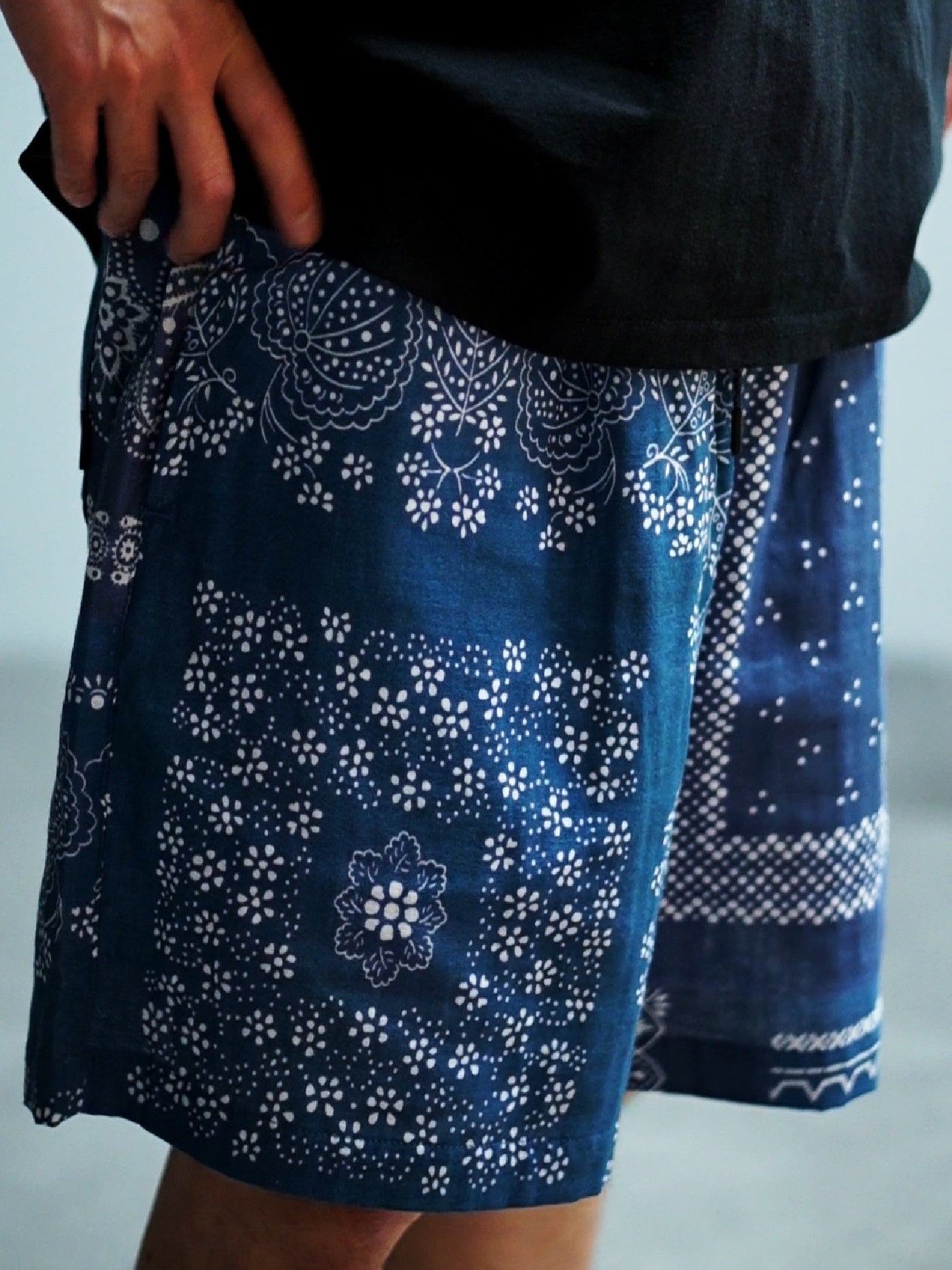 RADIALL | Muscle Shoals - STRAIGHT FIT EASY SHORTS - Smoke Navy