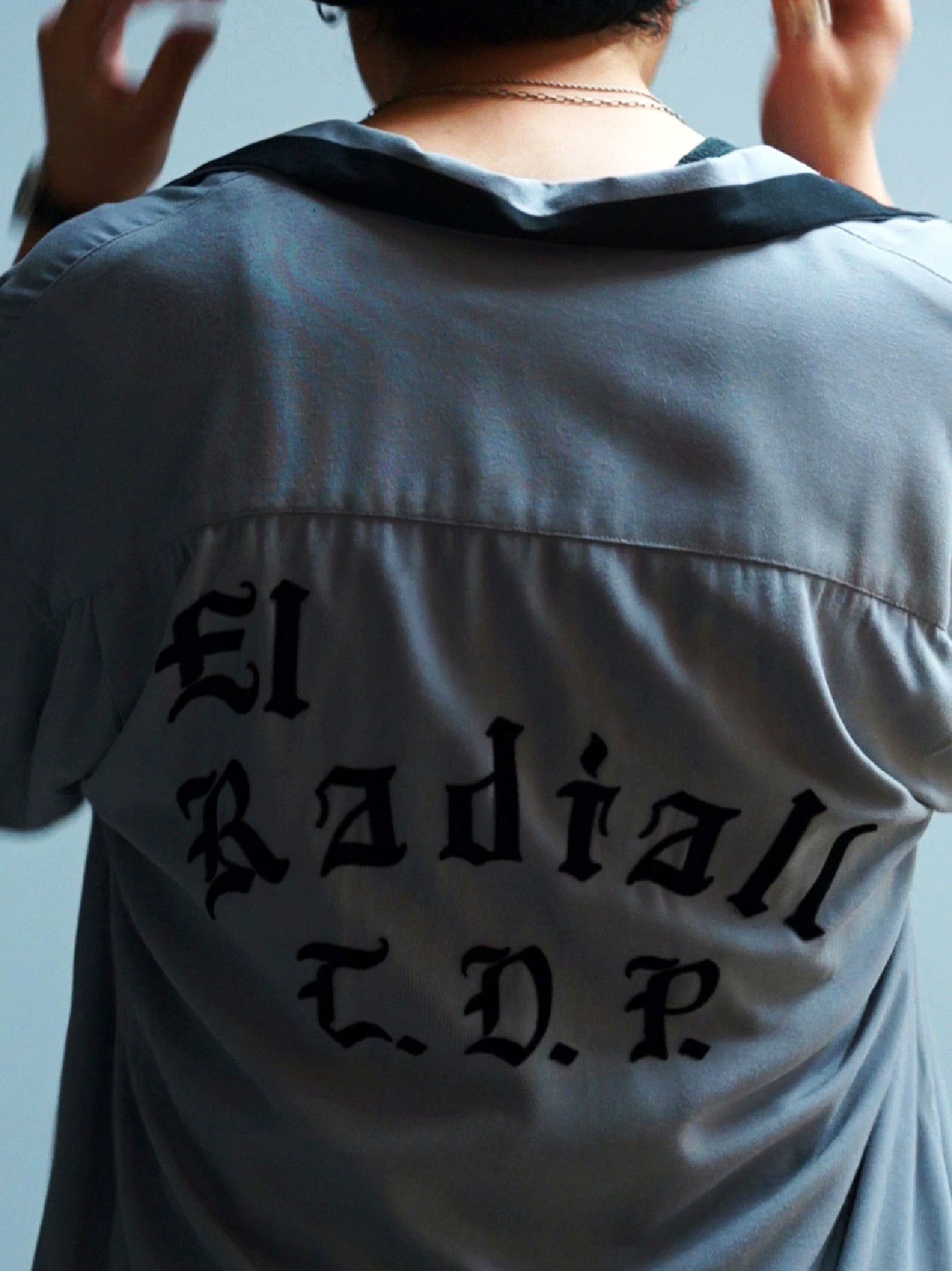 RADIALL | True Deal Pot - OPEN COLLARED SHIRT S/S - Steel Gray