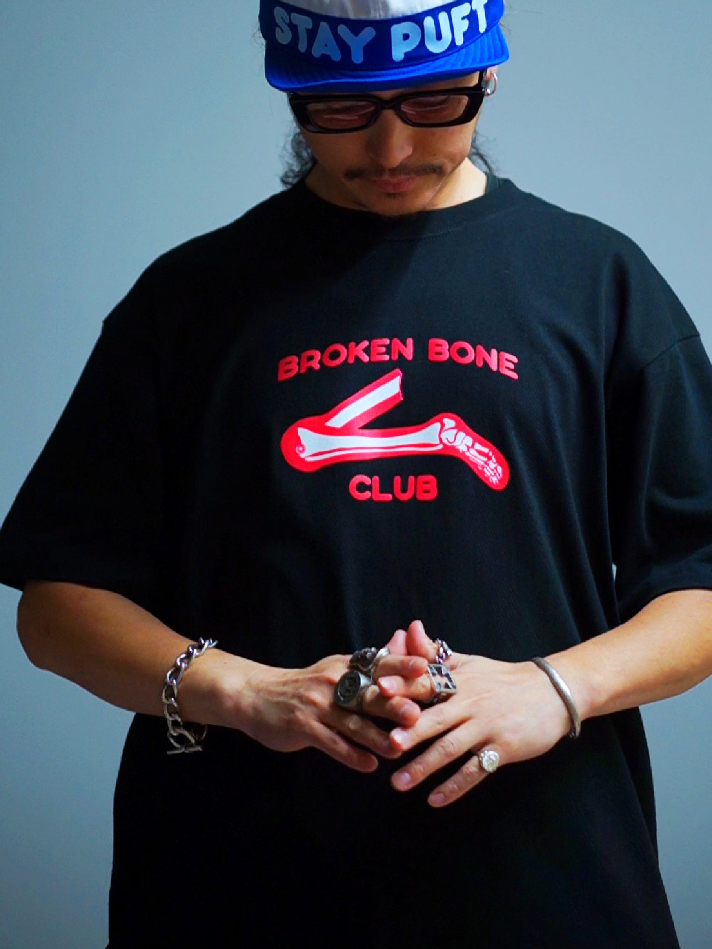 MAD MOUSE COMIC | BROKEN BONE CLUB TEE - Black