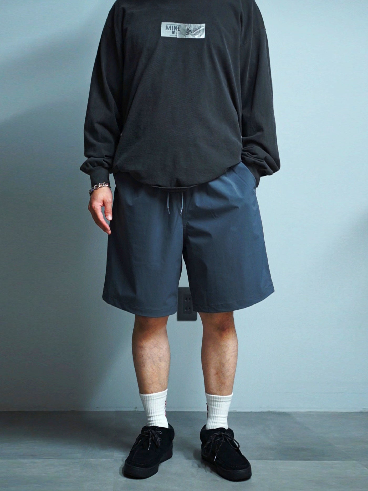 MINE USA | 4Way Stretch Nylon Shorts - Charcoal