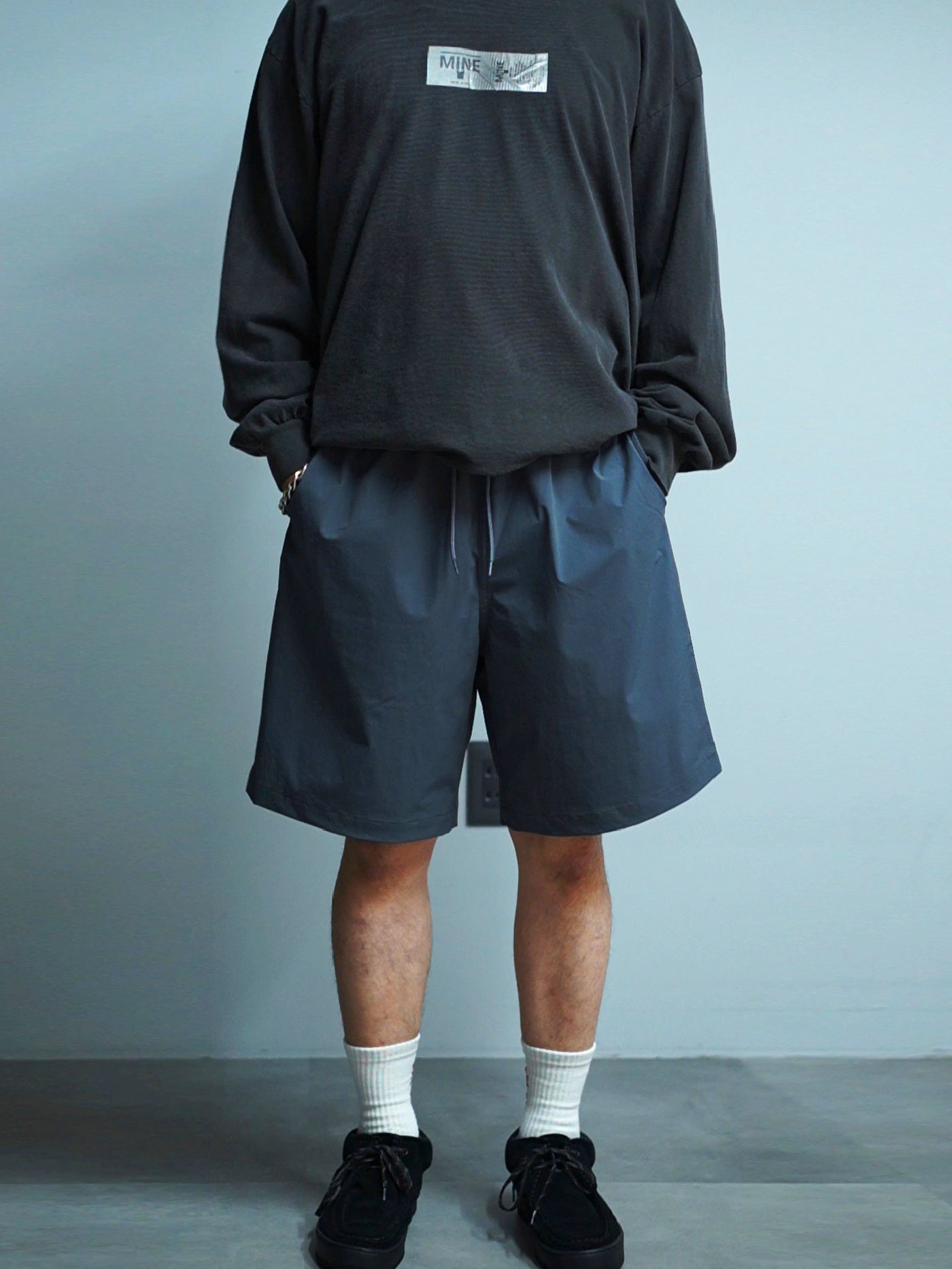 MINE USA | 4Way Stretch Nylon Shorts - Charcoal