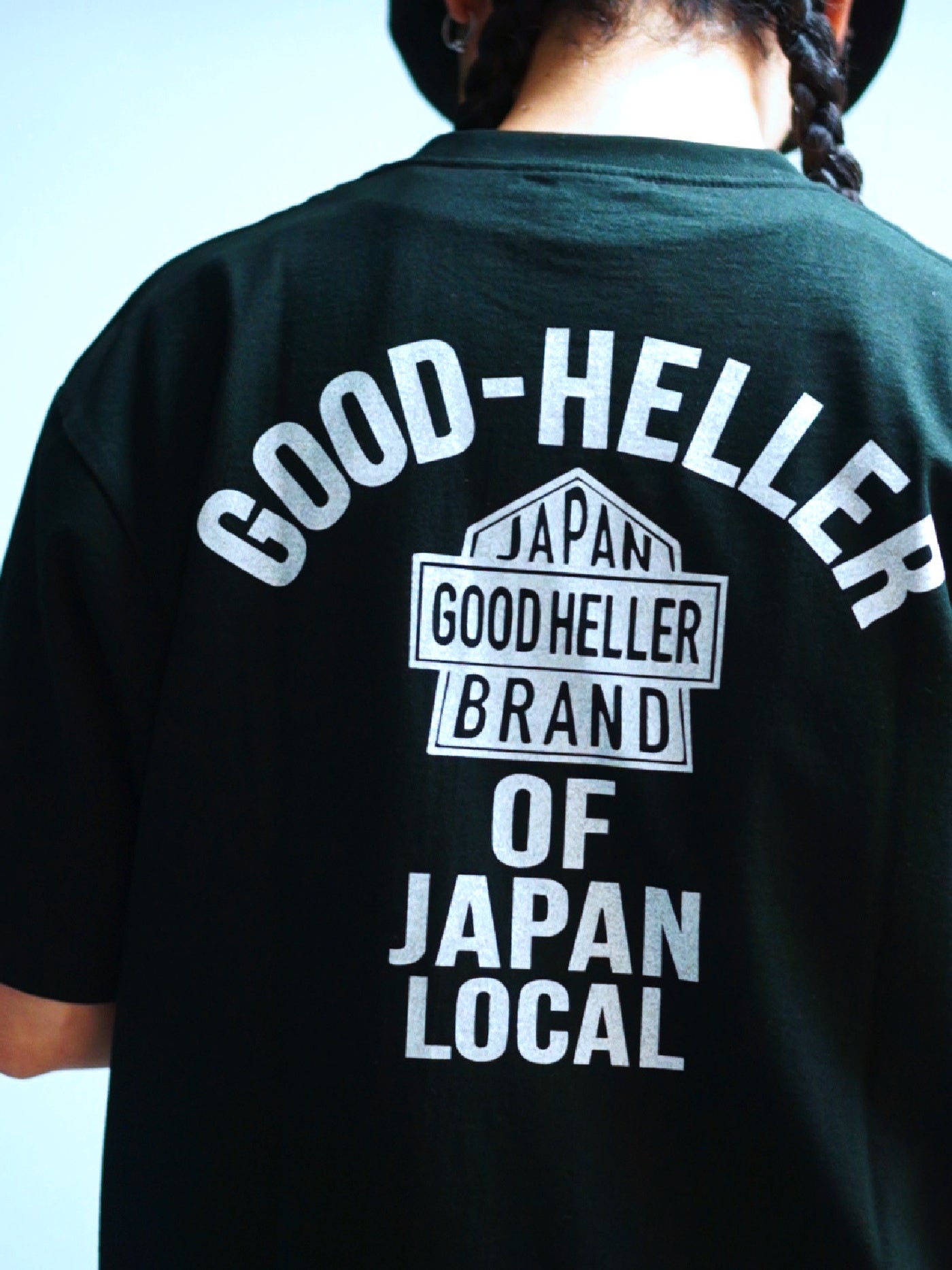 GOOD HELLER | SKULL&SNAKE AMERICAN LOGO T-SHIRT - Black