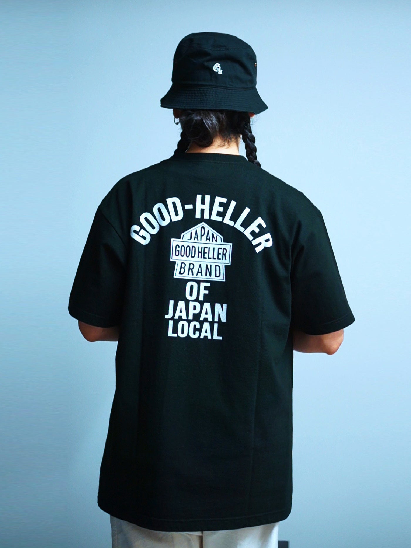 GOOD HELLER | SKULL&SNAKE AMERICAN LOGO T-SHIRT - Black