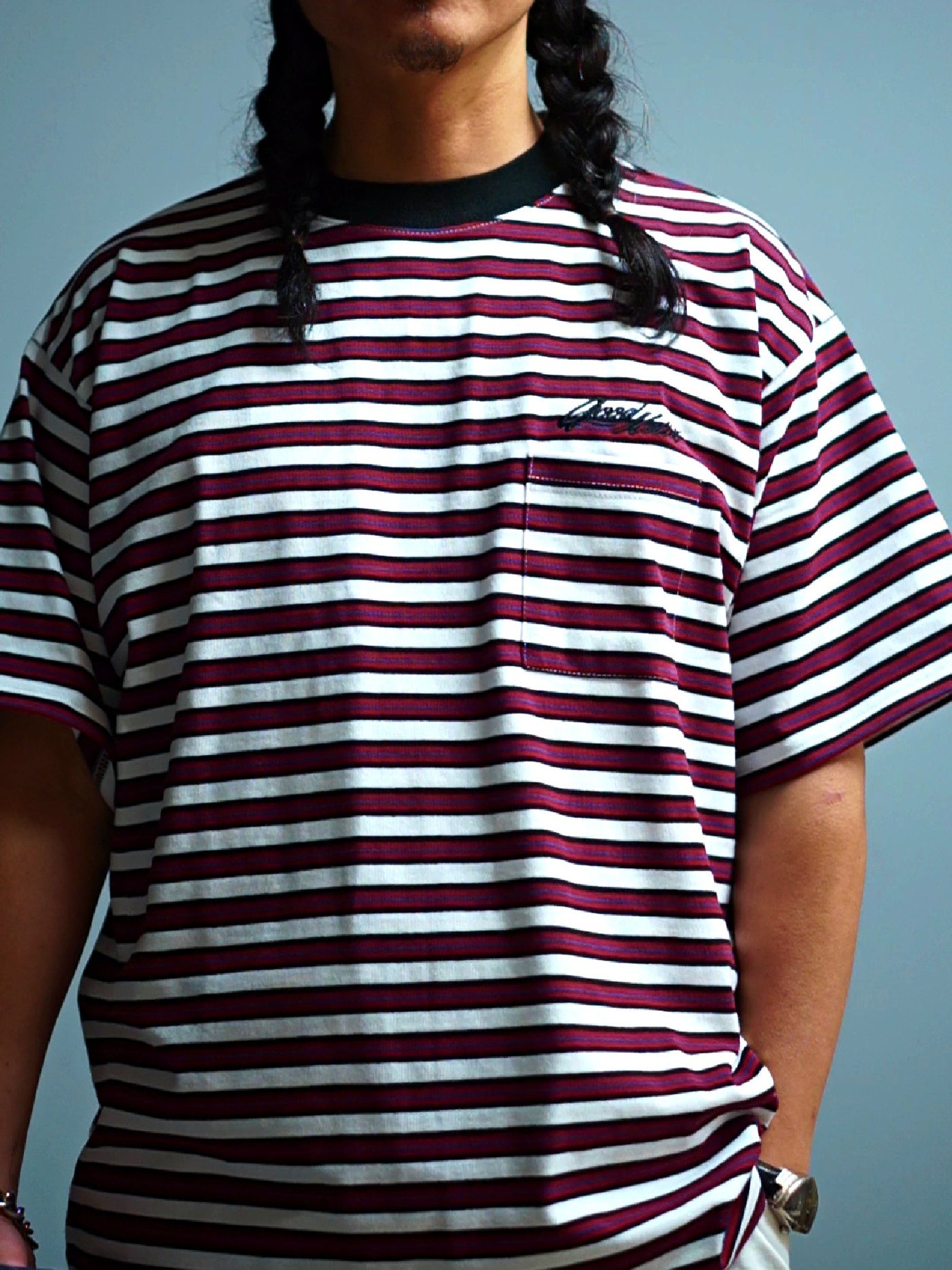 【8.23 (Sat) 12:00 Release】GOOD HELLER | BORDER S/S T-SHIRT - Red
