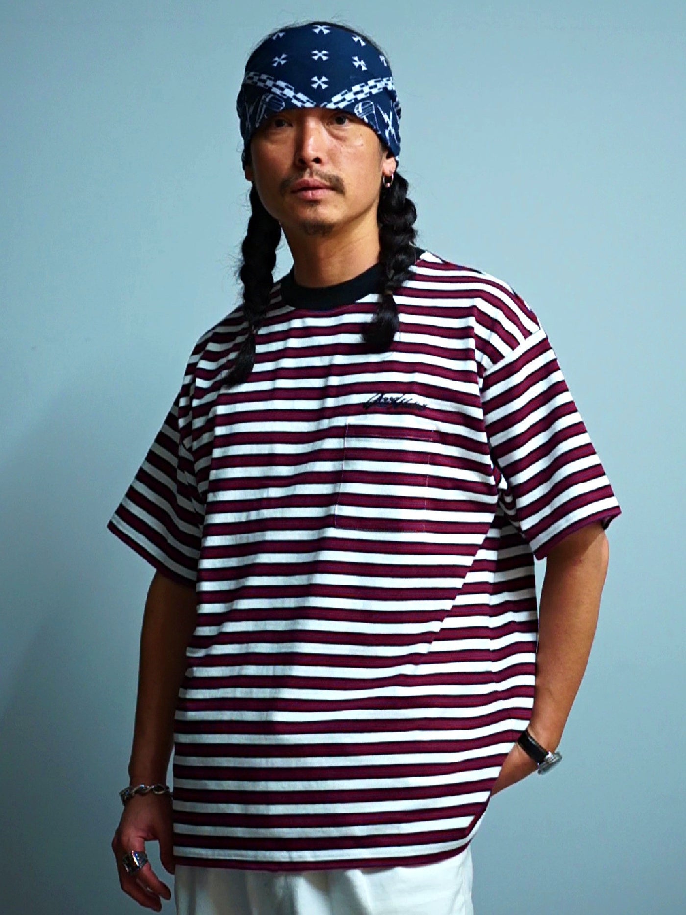 【8.23 (Sat) 12:00 Release】GOOD HELLER | BORDER S/S T-SHIRT - Red