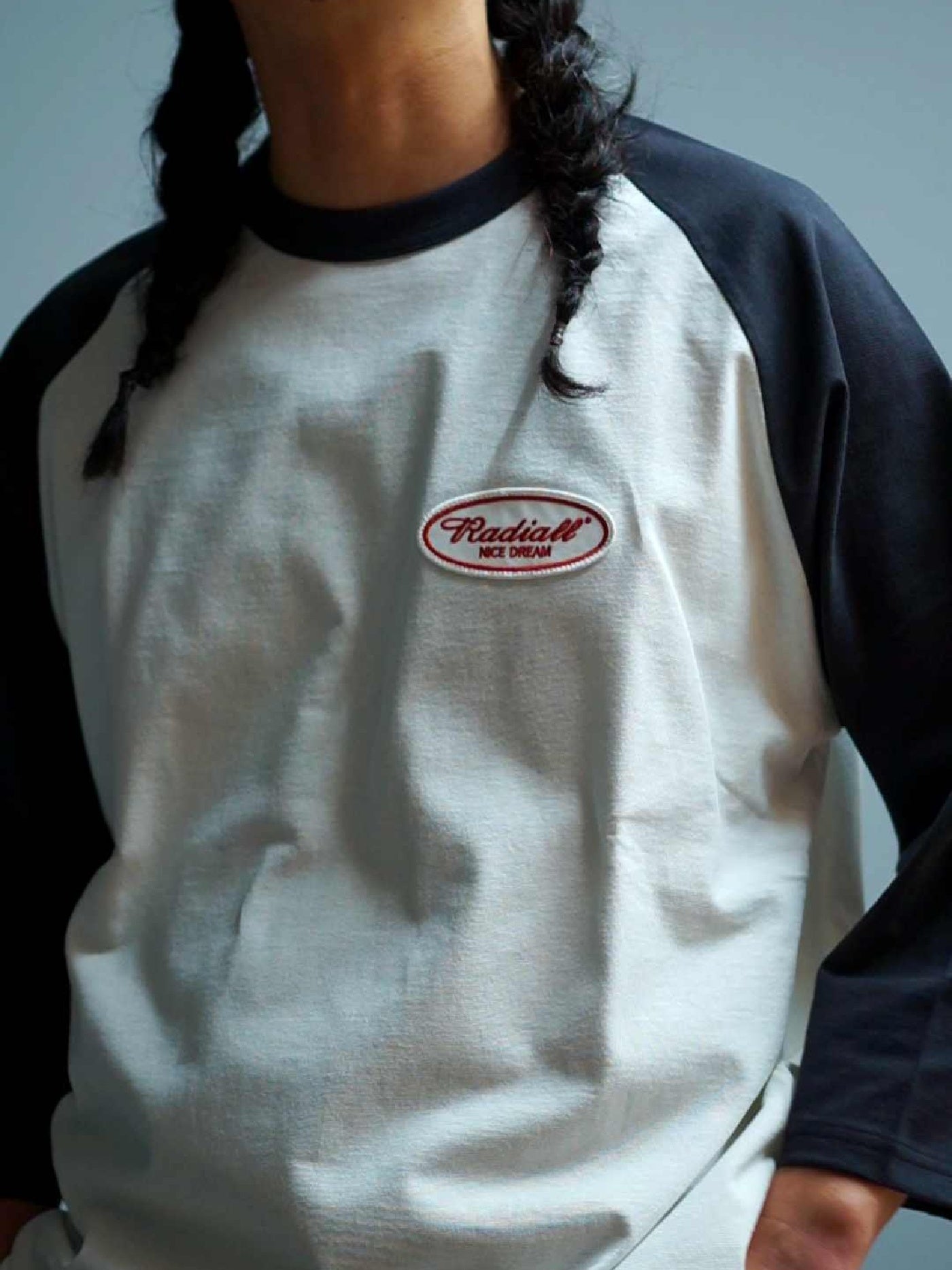 RADIALL | Oval - CREW NECK RAGLAN SHIRT 3Q/S - White