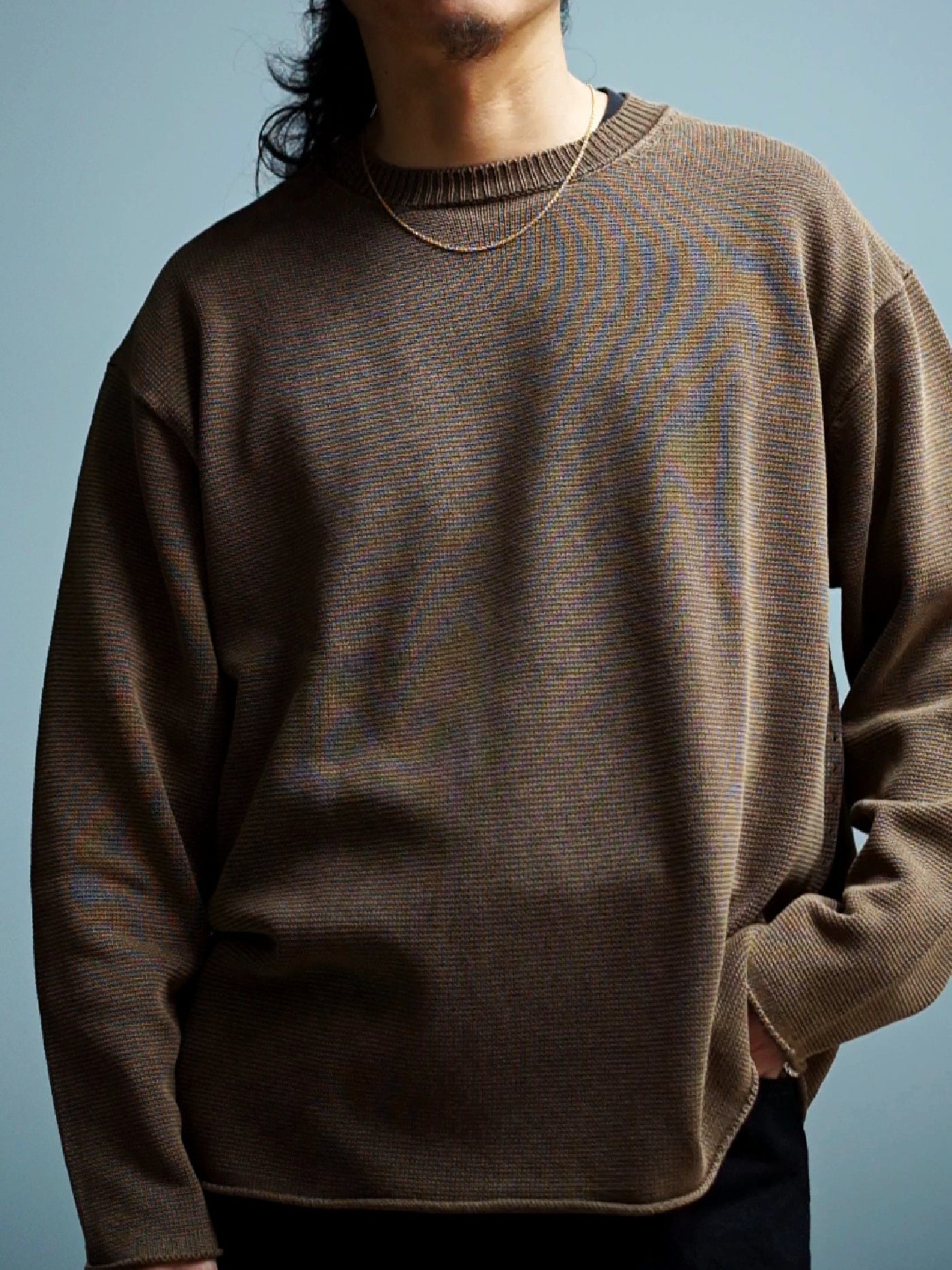 RADIALL | Ludwig - CREW NECK SWEATER L/S - Faded Brown